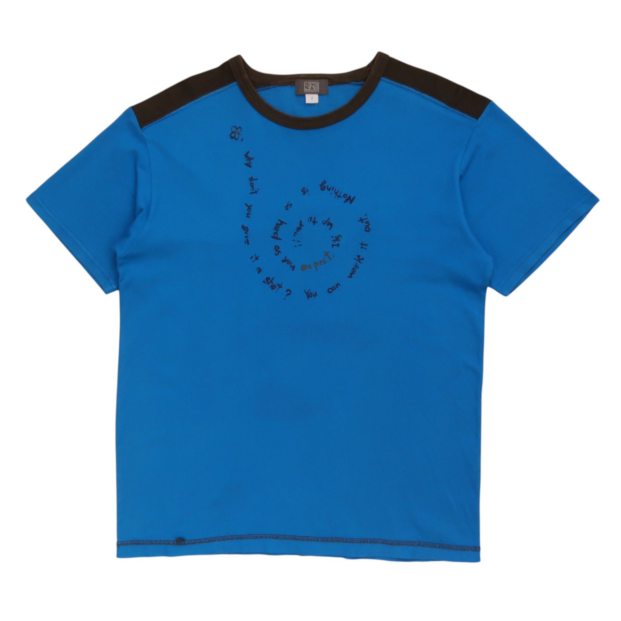 Yohji Yamamoto 1990s Pour Homme Spiral Poem T-Shirt Size US M / EU 48-50 / 2 - 1 Thumbnail