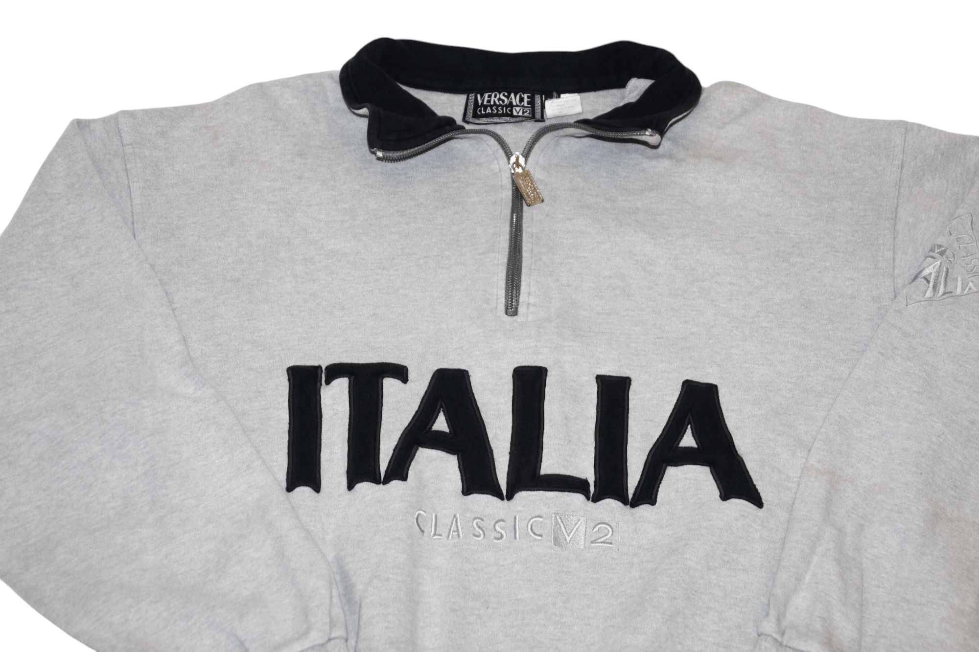 Versace VTG Versace Classic V2 ITALIA big logo baggy sweatshirt Size US S / EU 44-46 / 1 - 6 Thumbnail