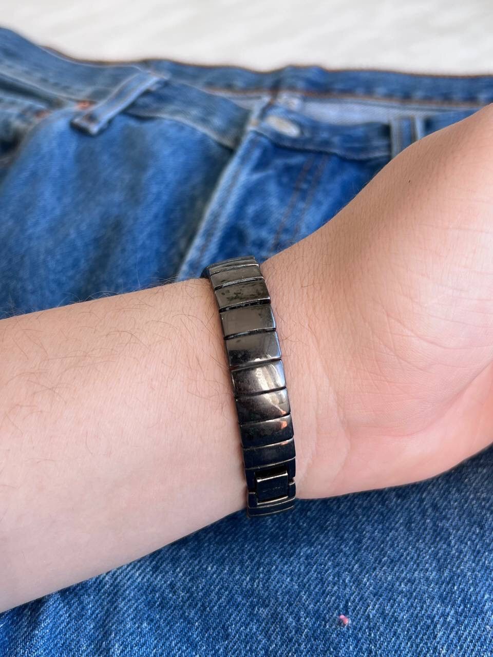 Japanese Brand × Vintage Vintage Japanese style futuristic Steel Black Watch Omax 00s Size ONE SIZE - 9 Thumbnail