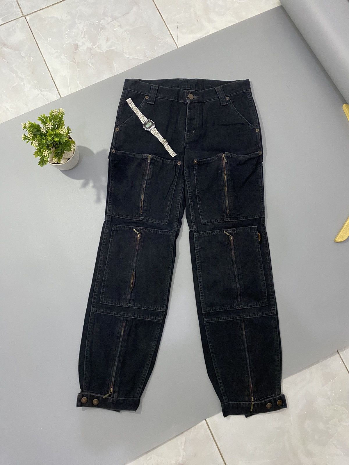 Hysteric Glamour 💥Very Rare💥Hysteric Glamour Multipocket Zipper Pants Size US 31 - 4 Thumbnail