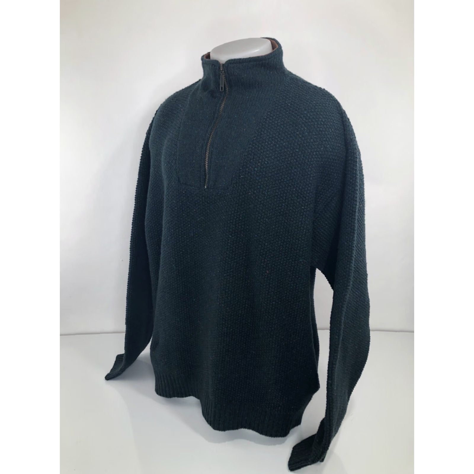 Orvis Orvis Heavy Duty Knit Wool Blend Zip Collar XL Sweater Green Pockets Mens XL Wool Blend Knit Pullover 90s JH Size US XL / EU 56 / 4 - 3 Thumbnail