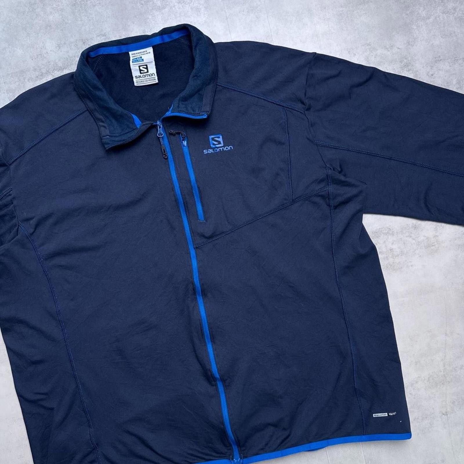 Salomon Y2K Salomon Avanced Skin Warm 00s Navy Zip Up Jacket Size US XXL / EU 58 / 5 - 2 Thumbnail