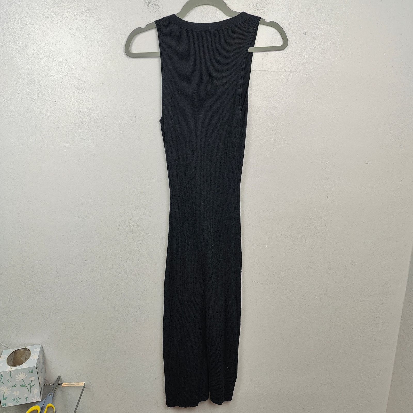 NAADAM Naadam Silk Cashmere Ribbed Tank Dress Womens XS Black Size XS / US 0-2 / IT 36-38 - 3 Thumbnail