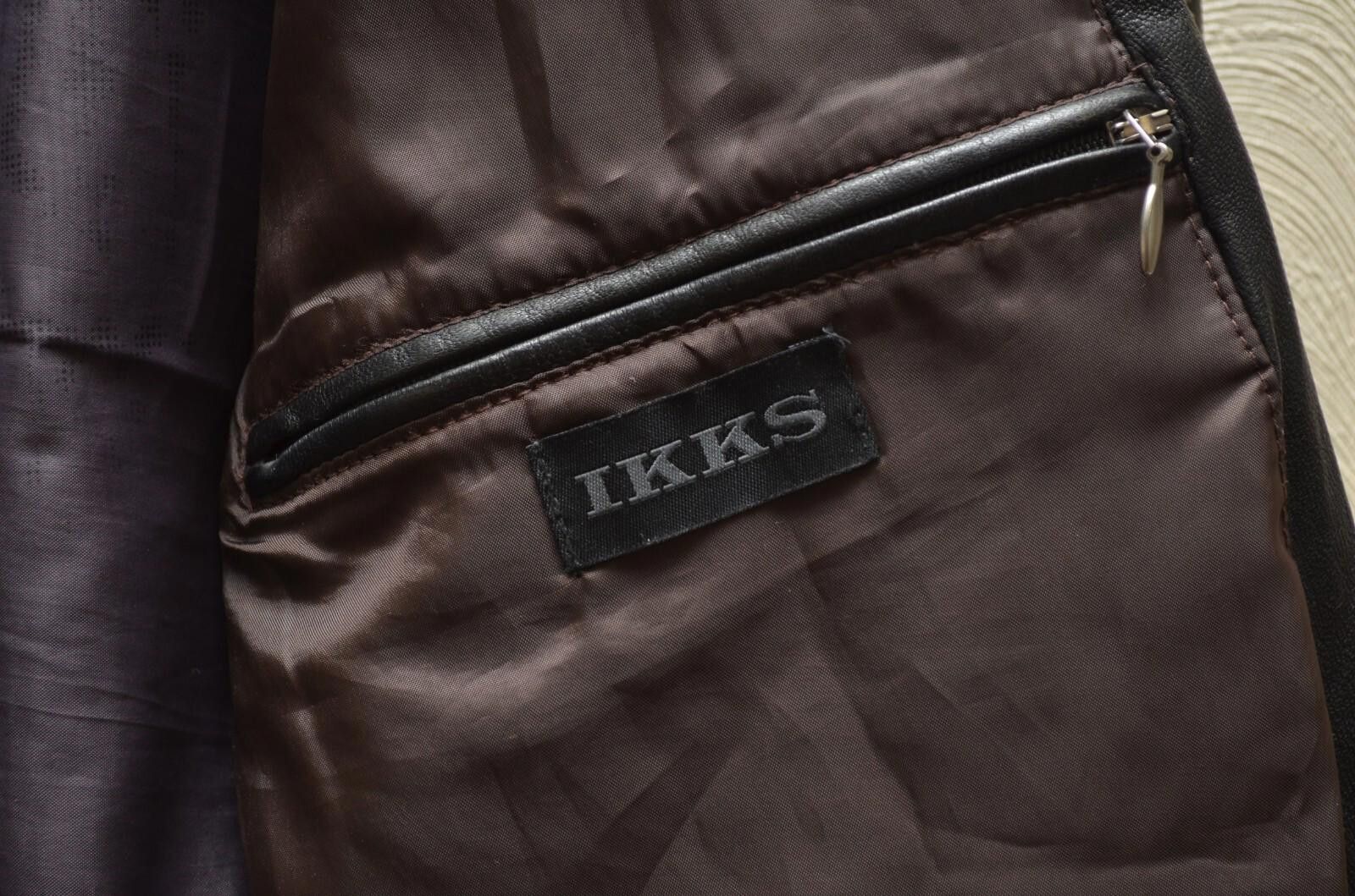 IKKS IKKS Lamb Leather Black Jacket RARE Size XL P2P 23'2" Size US XL / EU 56 / 4 - 9 Thumbnail