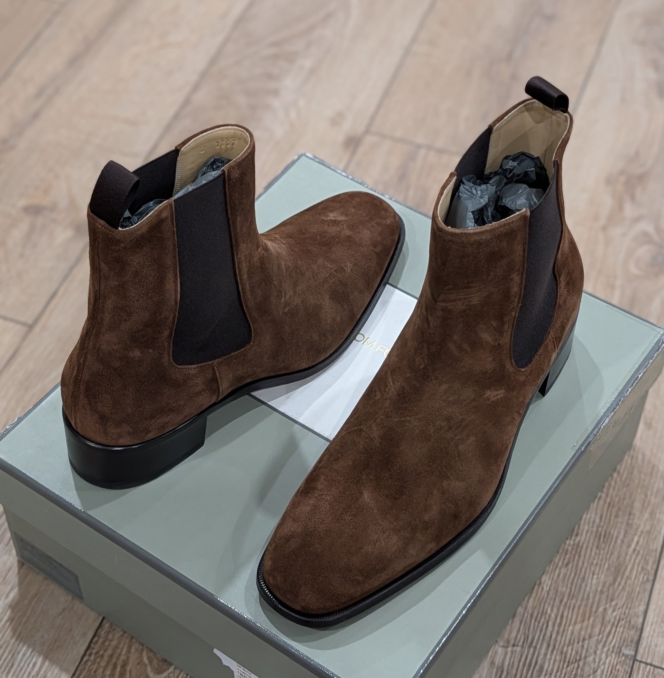 Tom Ford TOM FORD Chelsea Suede Boots Burnt Brown US 11 Size US 11 / EU 44 - 1 Thumbnail