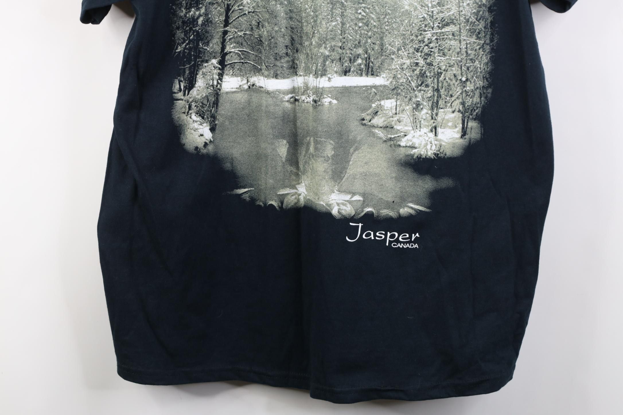 Vintage Vintage 90s Y2K Streetwear Jasper Canada Moose T-Shirt Black Size US XL / EU 56 / 4 - 3 Thumbnail