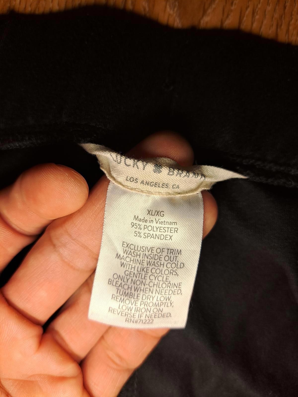Lucky Brand Lucky Brand Sweatpants Mens 36x32 X Large Black Drawstring Size US 36 / EU 52 - 2 Thumbnail