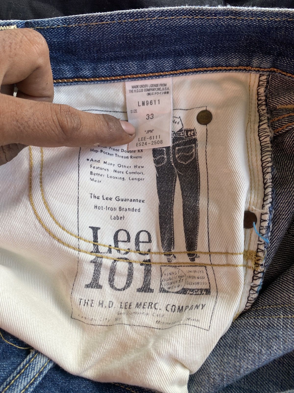 Lee 🔥 lee 101 selvedge vintage denim Size US 33 - 8 Thumbnail