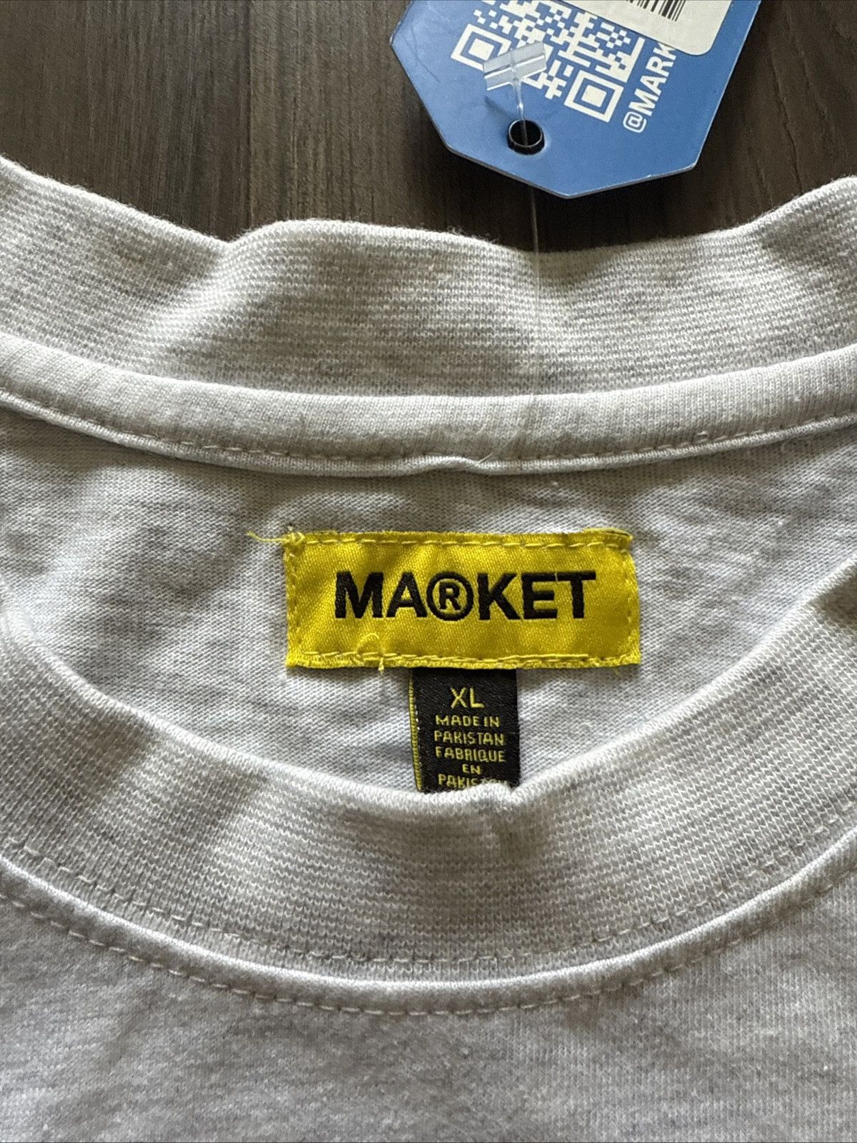 Market MARKET Classic Arch Logo T-Shirt Ash Grey XL Heavyweight Size US XL / EU 56 / 4 - 3 Thumbnail
