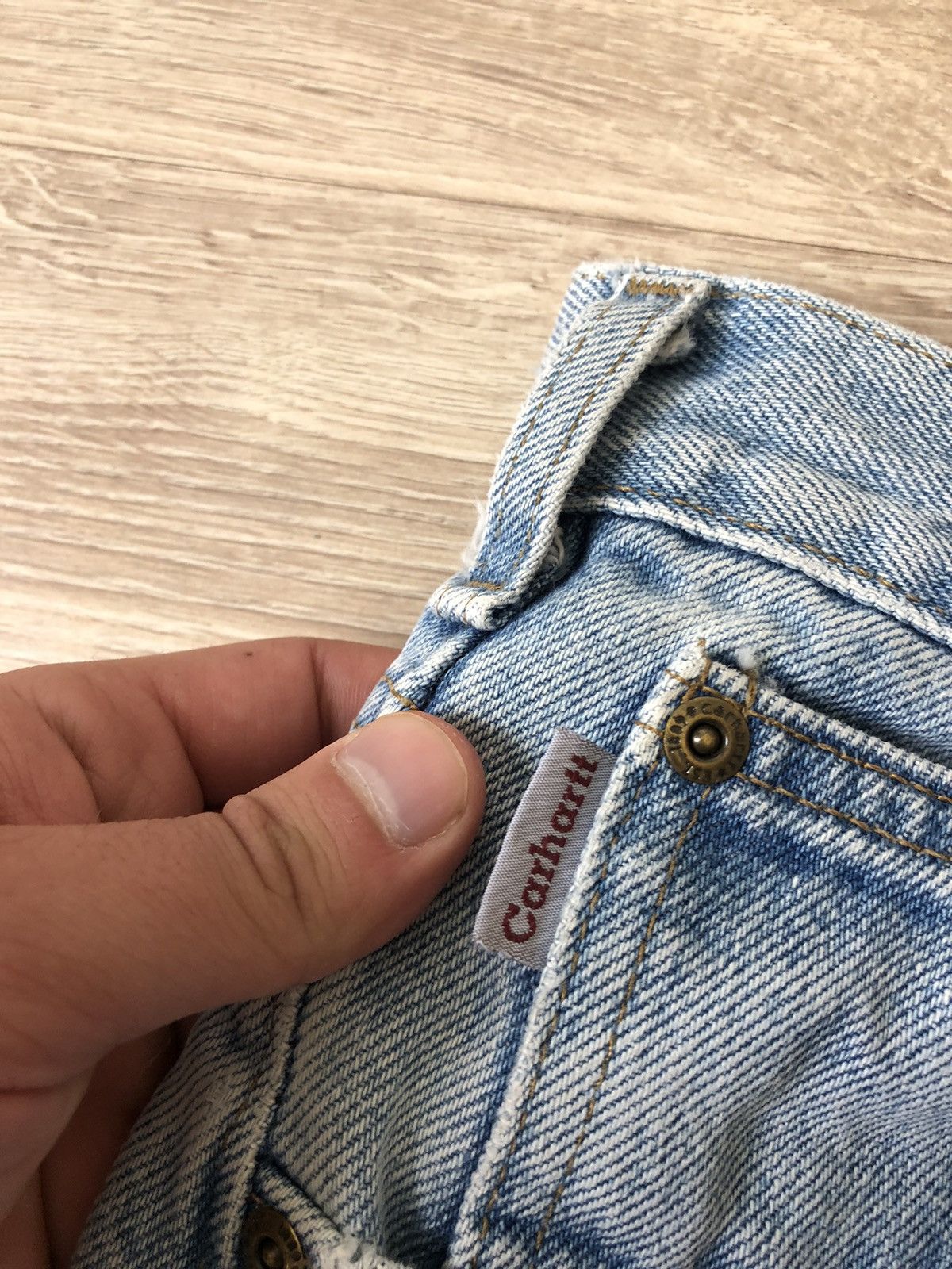 Carhartt × Vintage Vintage Carhartt Light Wash Denim Work Jeans Size US 40 / EU 56 - 8 Thumbnail