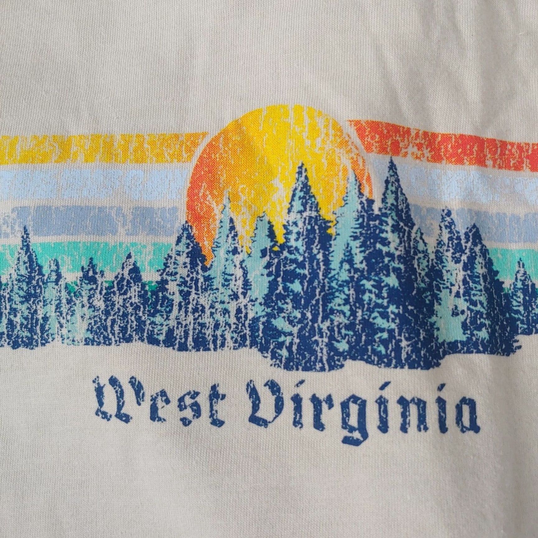 Vintage VINTAGE West Virginia Shirt XXL Pine Tree Forest State Of Mine Retro Stripe Nature WV Size US XXL / EU 58 / 5 - 2 Thumbnail