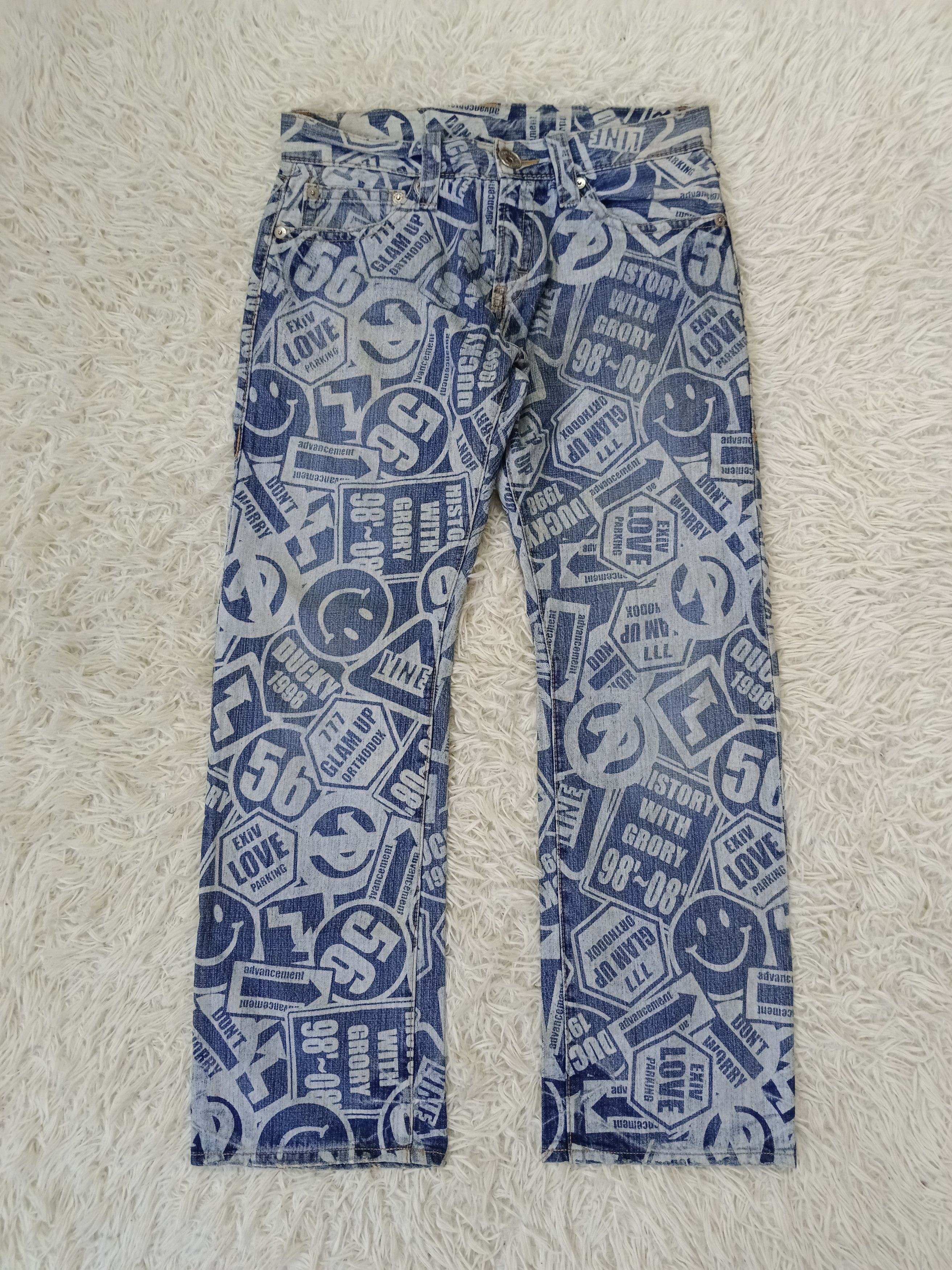 Japanese Brand INSANE 90s🔥CO&LU FULLPRINT Size US 32 / EU 48 - 1 Thumbnail