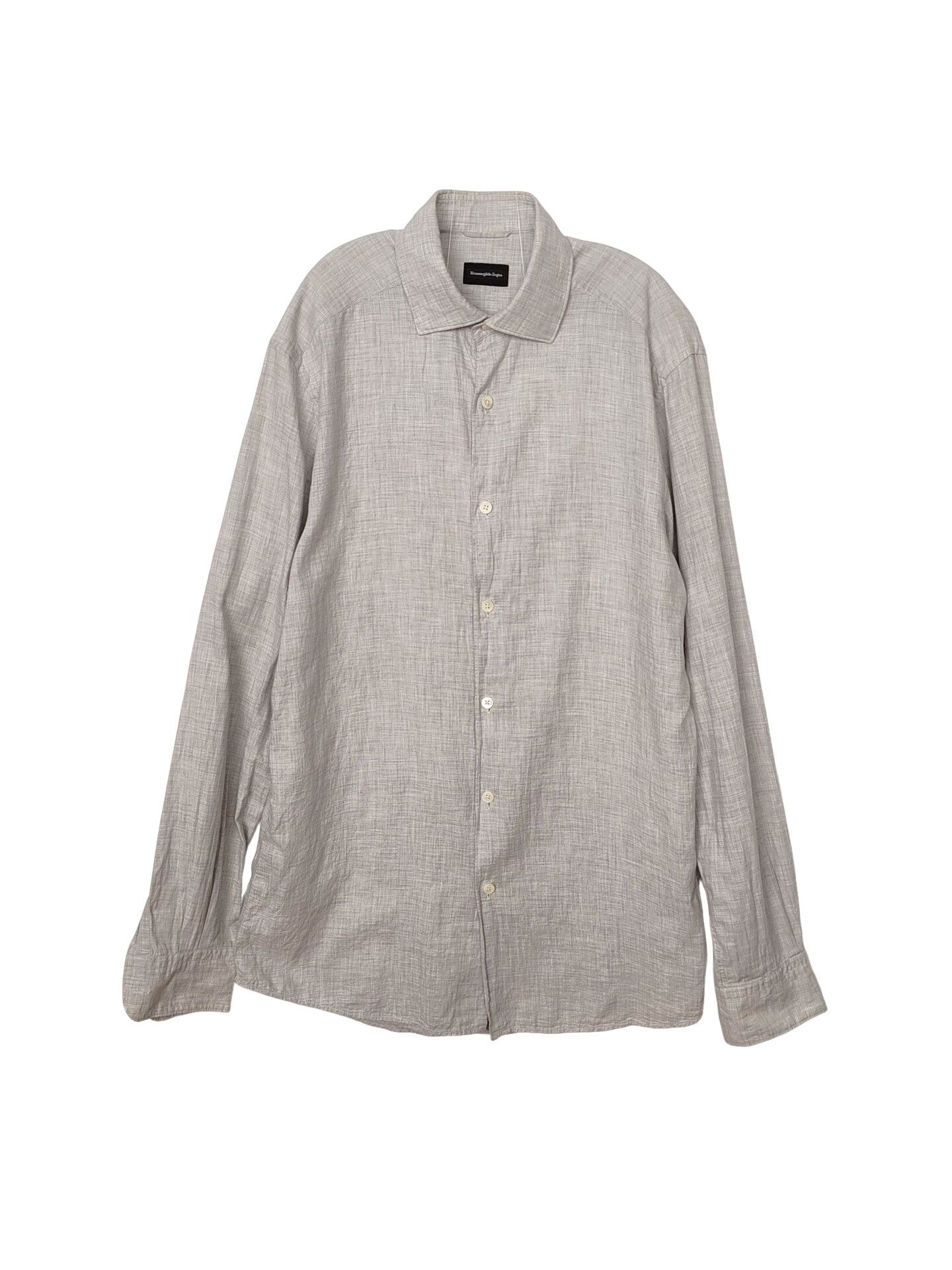 Z Zegna Zegna Gray Button Up Shirt Size M Size US M / EU 48-50 / 2 - 1 Thumbnail