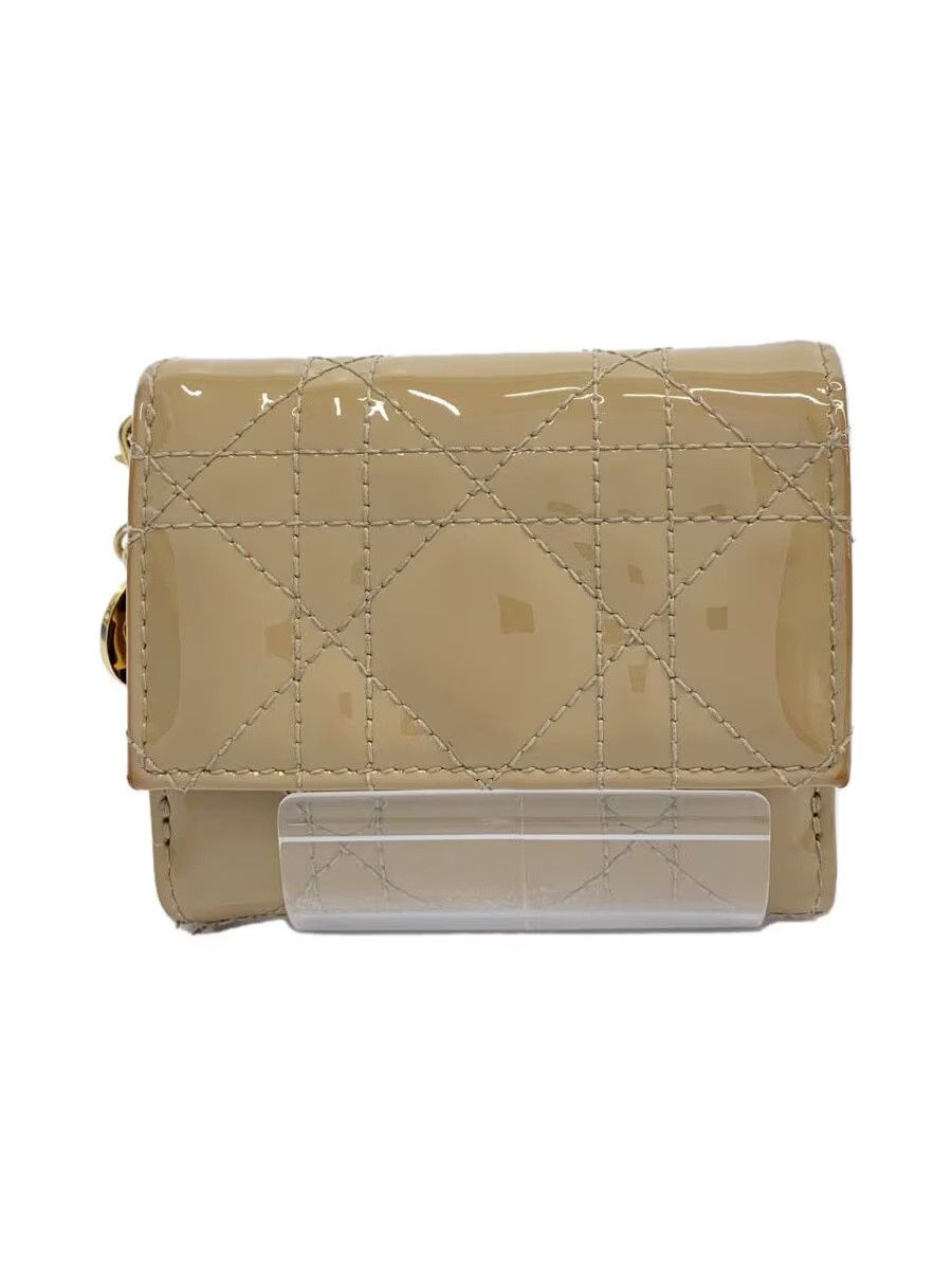 Dior Dior Leather Tri-Fold Wallet Beige Size ONE SIZE - 1 Thumbnail