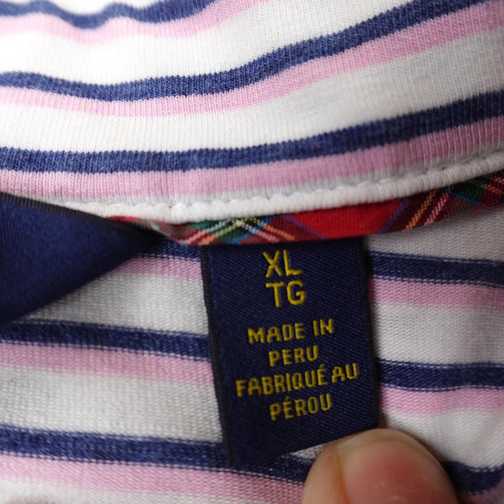 Polo Ralph Lauren Ralph Lauren Polo Shirt Mens XL Blue Pink Stripe Performance Golf Stretch Lisle Shirt Size US XL / EU 56 / 4 - 6 Thumbnail