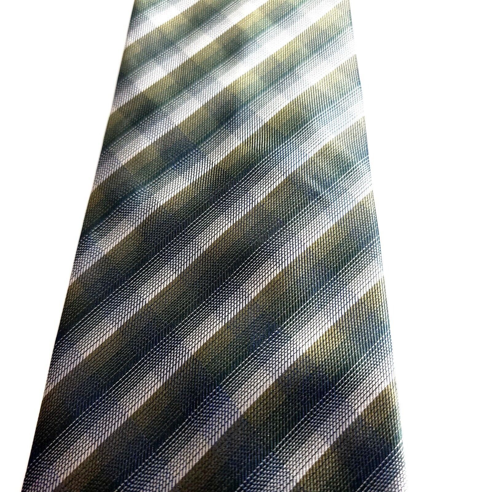 Van Heusen Van Heusen Green Tan Polyester Plaid Tie Size ONE SIZE - 2 Thumbnail