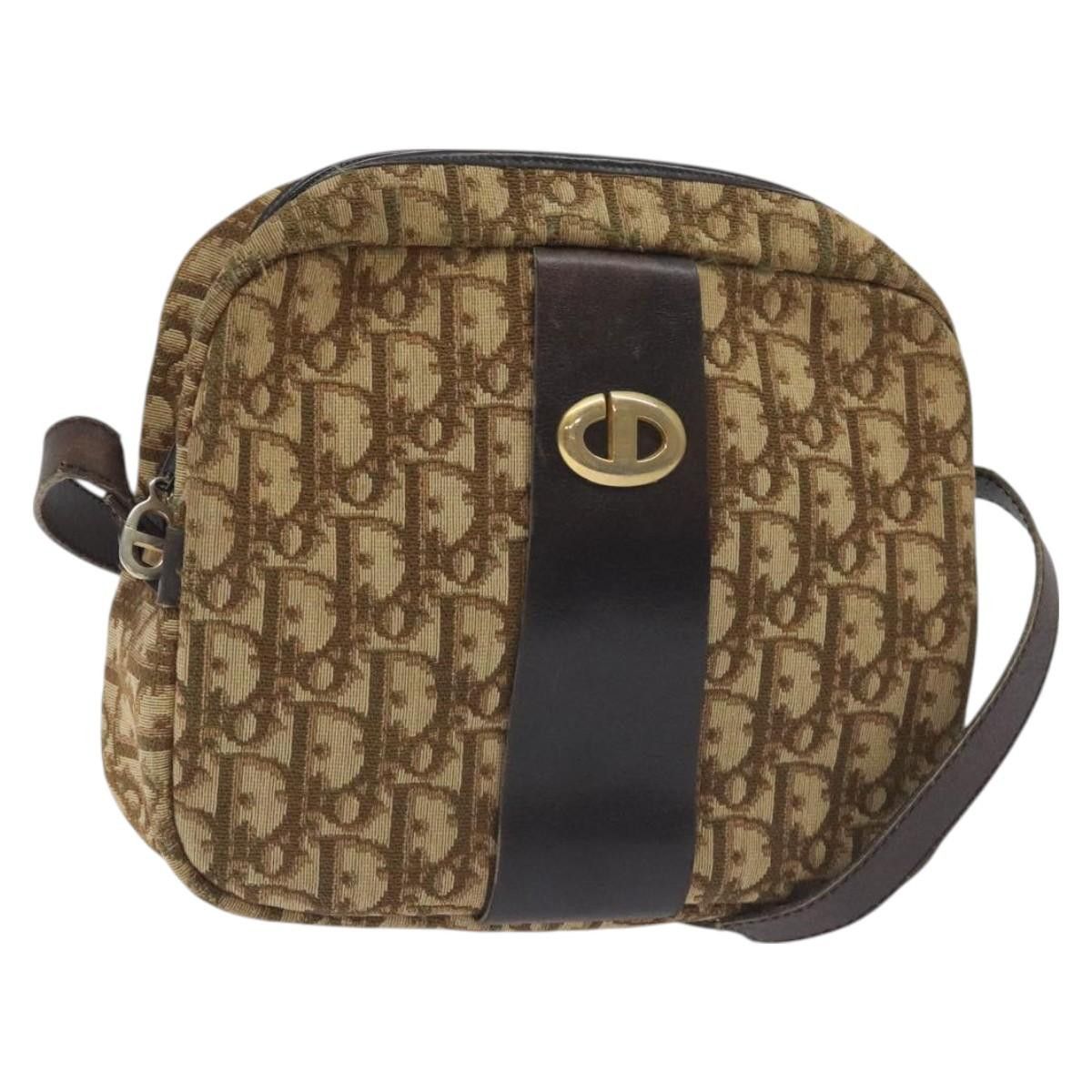 Dior DIOR Trotter Canvas Shoulder Bag Brown Gold Size ONE SIZE - 1 Thumbnail