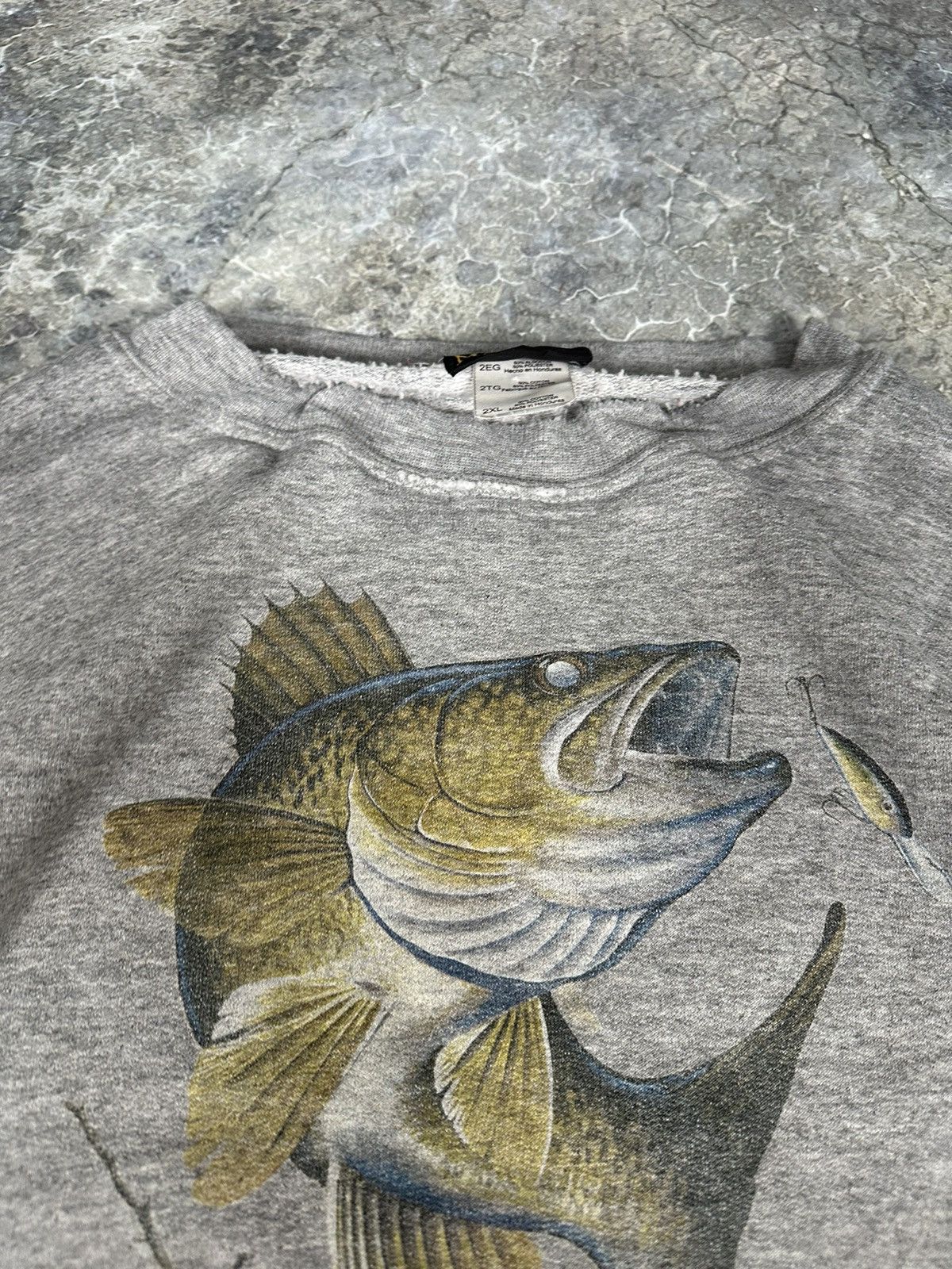 Vintage Vintage Thrashed Fishing Crewneck Size US XXL / EU 58 / 5 - 5 Thumbnail