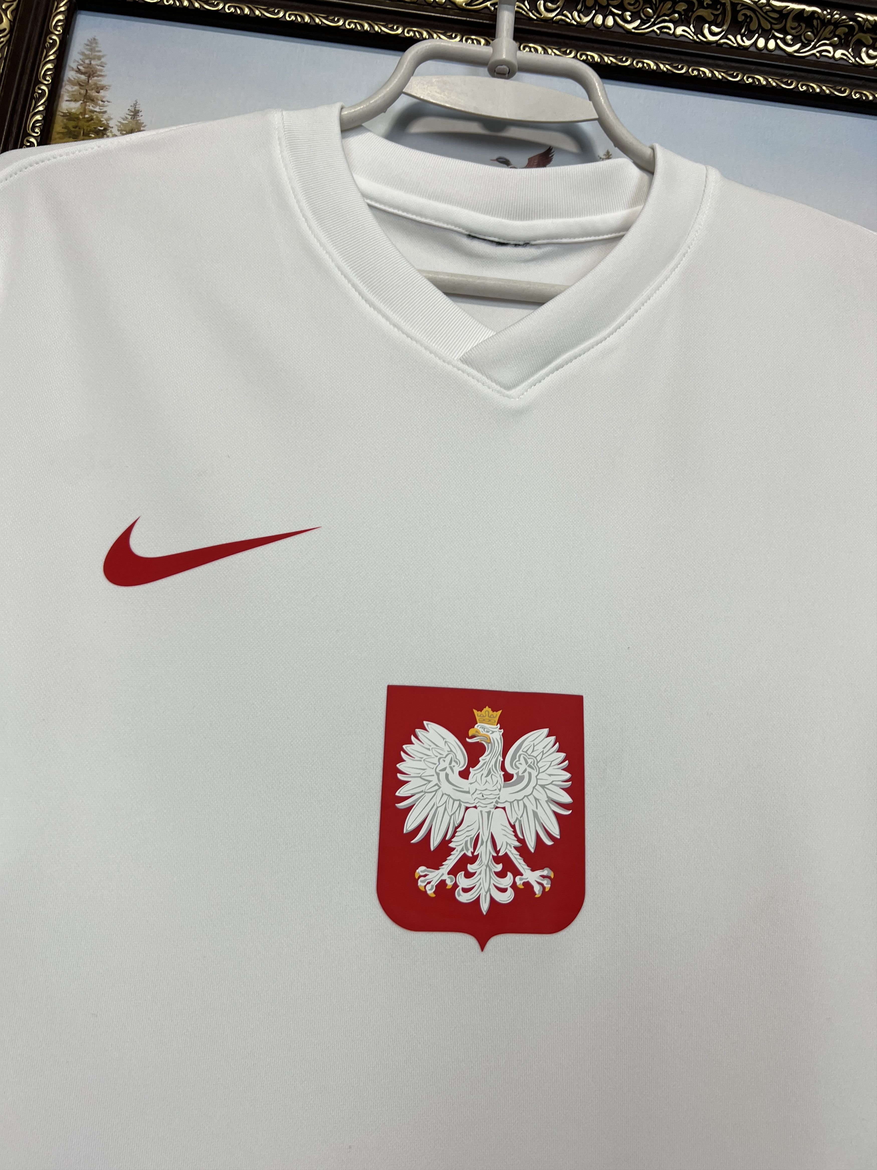 Nike Poland football shirt Soccer Jersey Trikot National Team Size US L / EU 52-54 / 3 - 3 Thumbnail