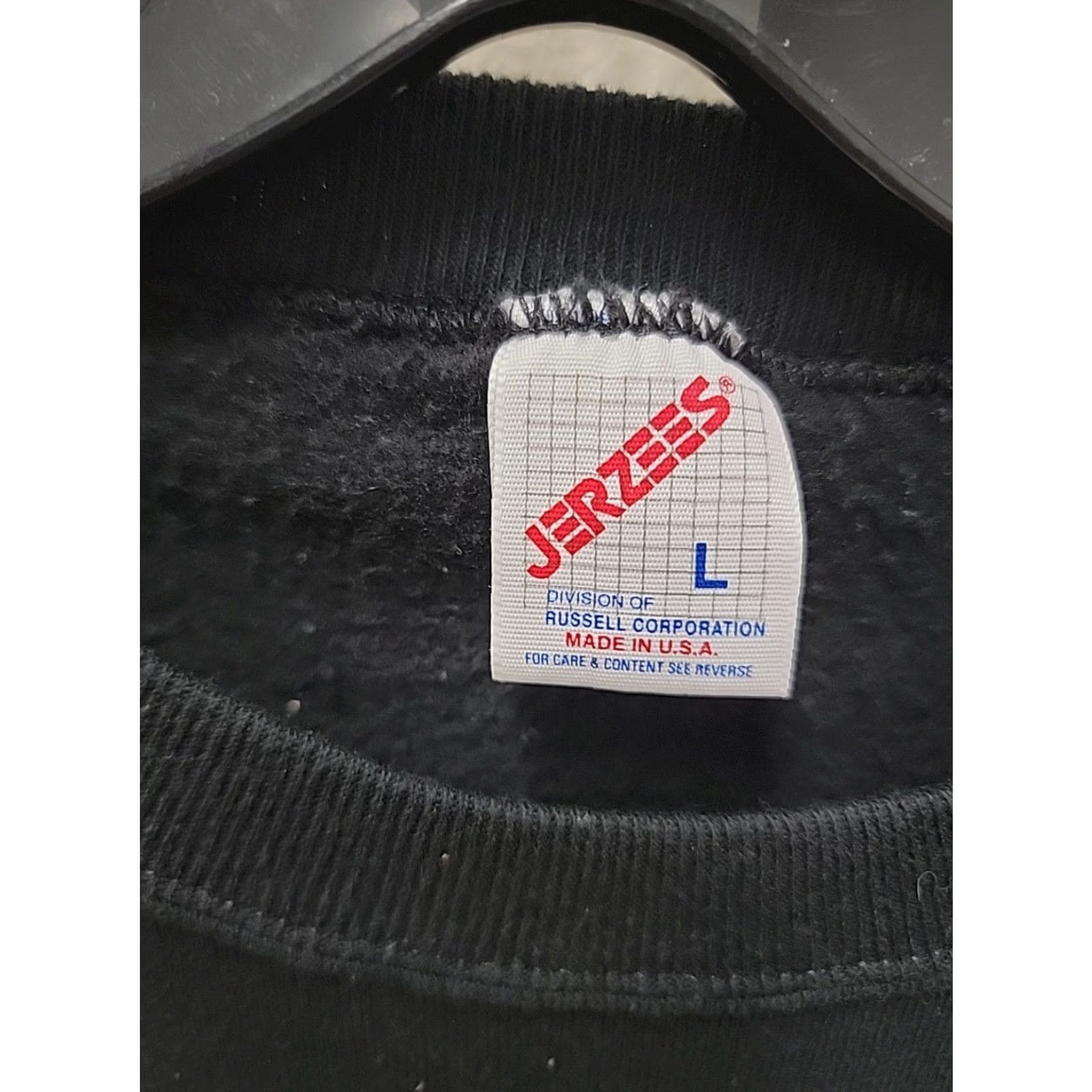 Jerzees VINTAGE Jerzees Sweatshirt Black L Mens Graphic Print Million Man March Oppression 90s Modern Size US L / EU 52-54 / 3 - 3 Thumbnail