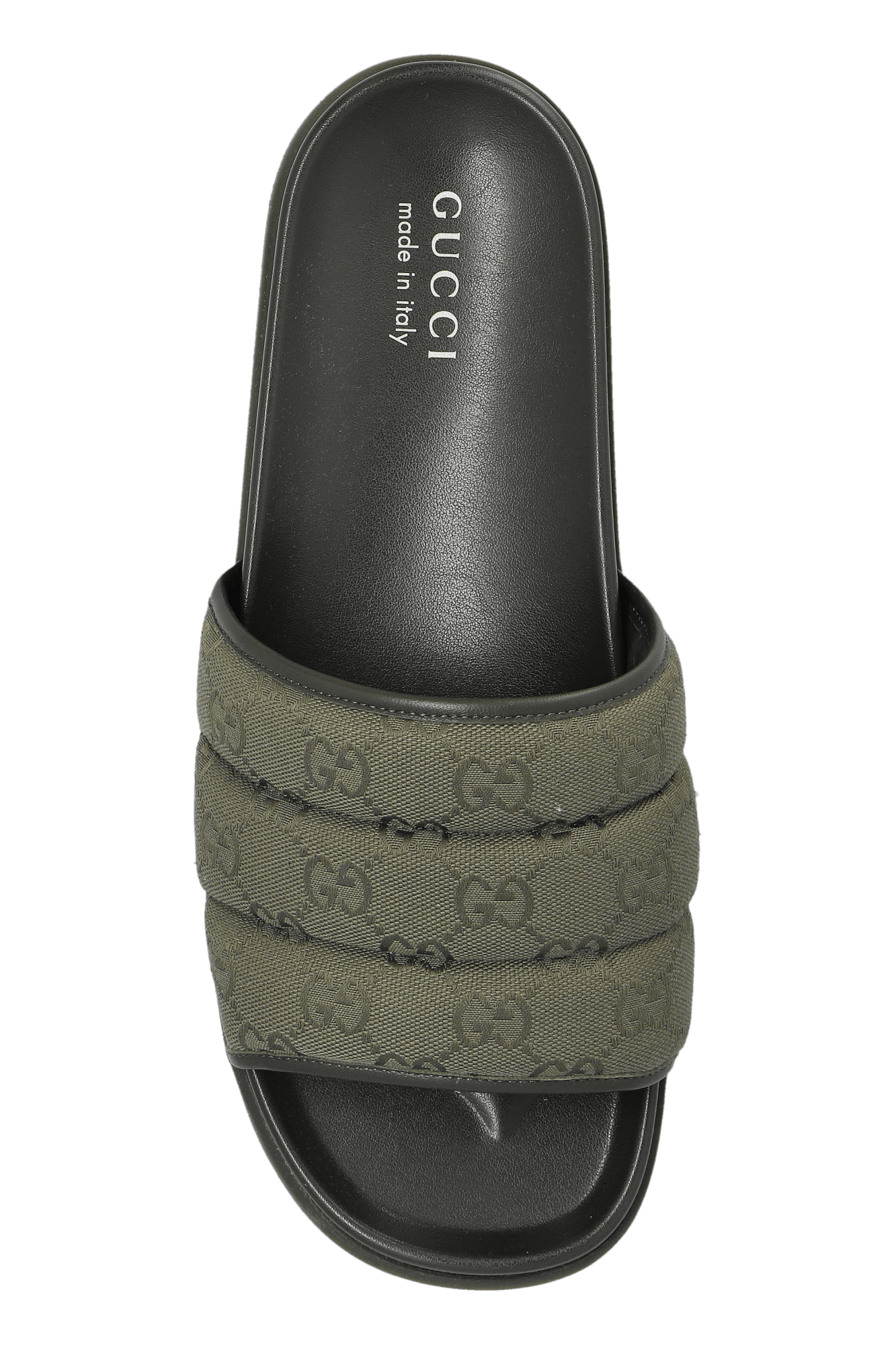 Gucci o1loc1c0326 838089 Men's Slide Sandals in Green Size US 11.5 / EU 44-45 - 5 Thumbnail