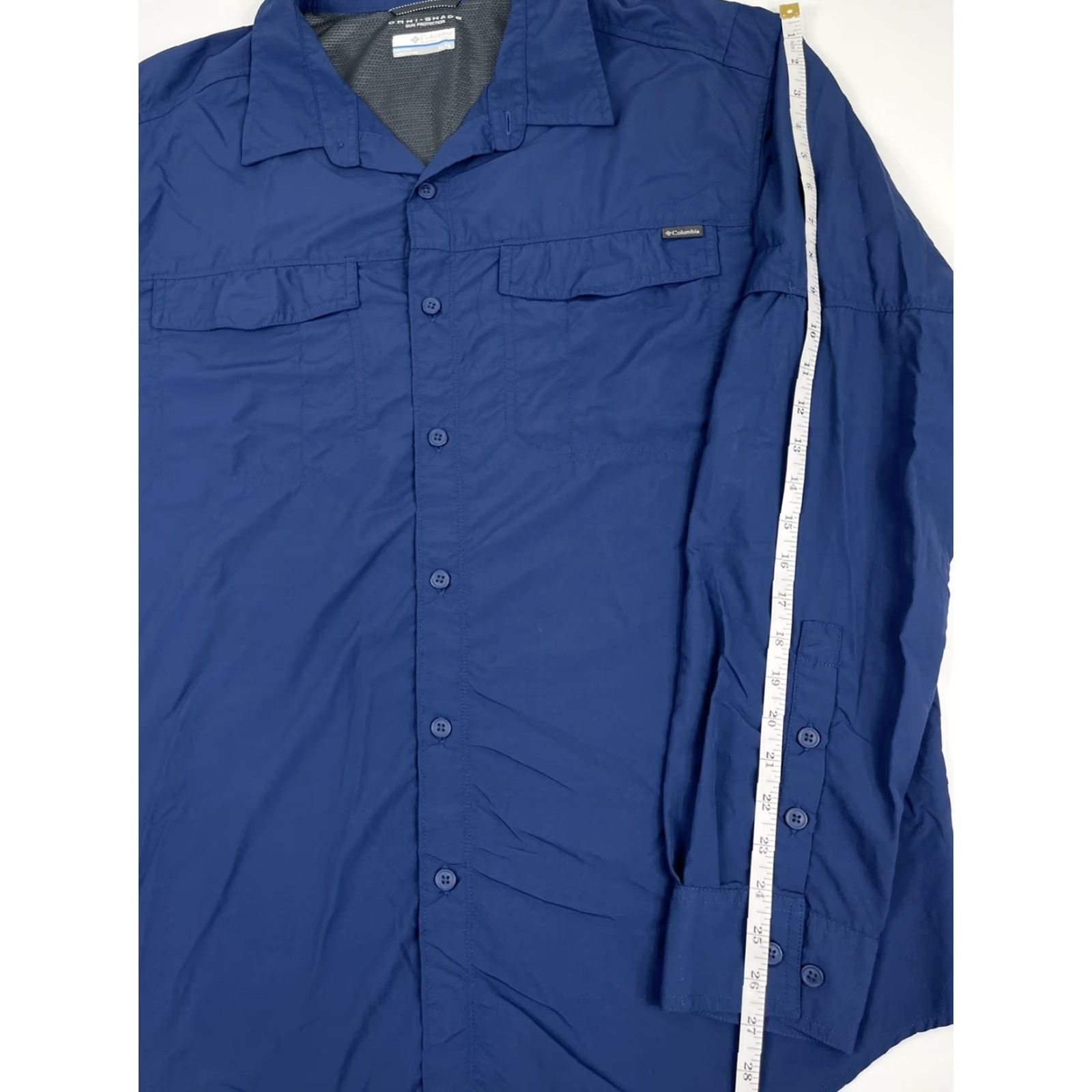 Vintage Columbia Mens Omni-Shade Fishing Shirt XL Blue Long Sleeve Button-Up PFG Outdoor Size US XL / EU 56 / 4 - 6 Thumbnail
