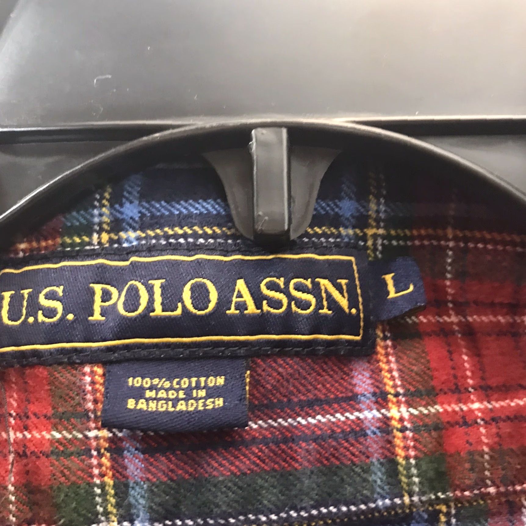 Vintage VINTAGE US Polo Assn Big Pony Plaid Button-Up Shirt Men Large Fall Winter Casual Travel Size US L / EU 52-54 / 3 - 4 Thumbnail