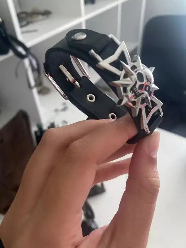 High Sport × Jewelry Skeleton Skull Punk Gothic Leather Buckle Bracelets🔥🔥🔥 Size ONE SIZE - 3 Thumbnail
