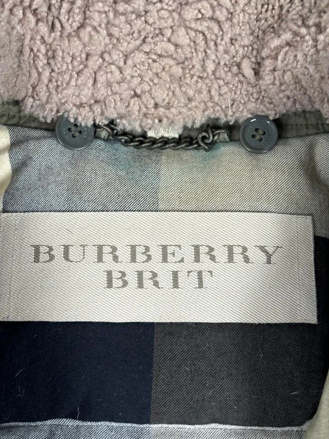 Burberry Burberry Khaki Olive Cargo Shearling Collar Bomber Jacket Size US S / EU 44-46 / 1 - 12 Thumbnail
