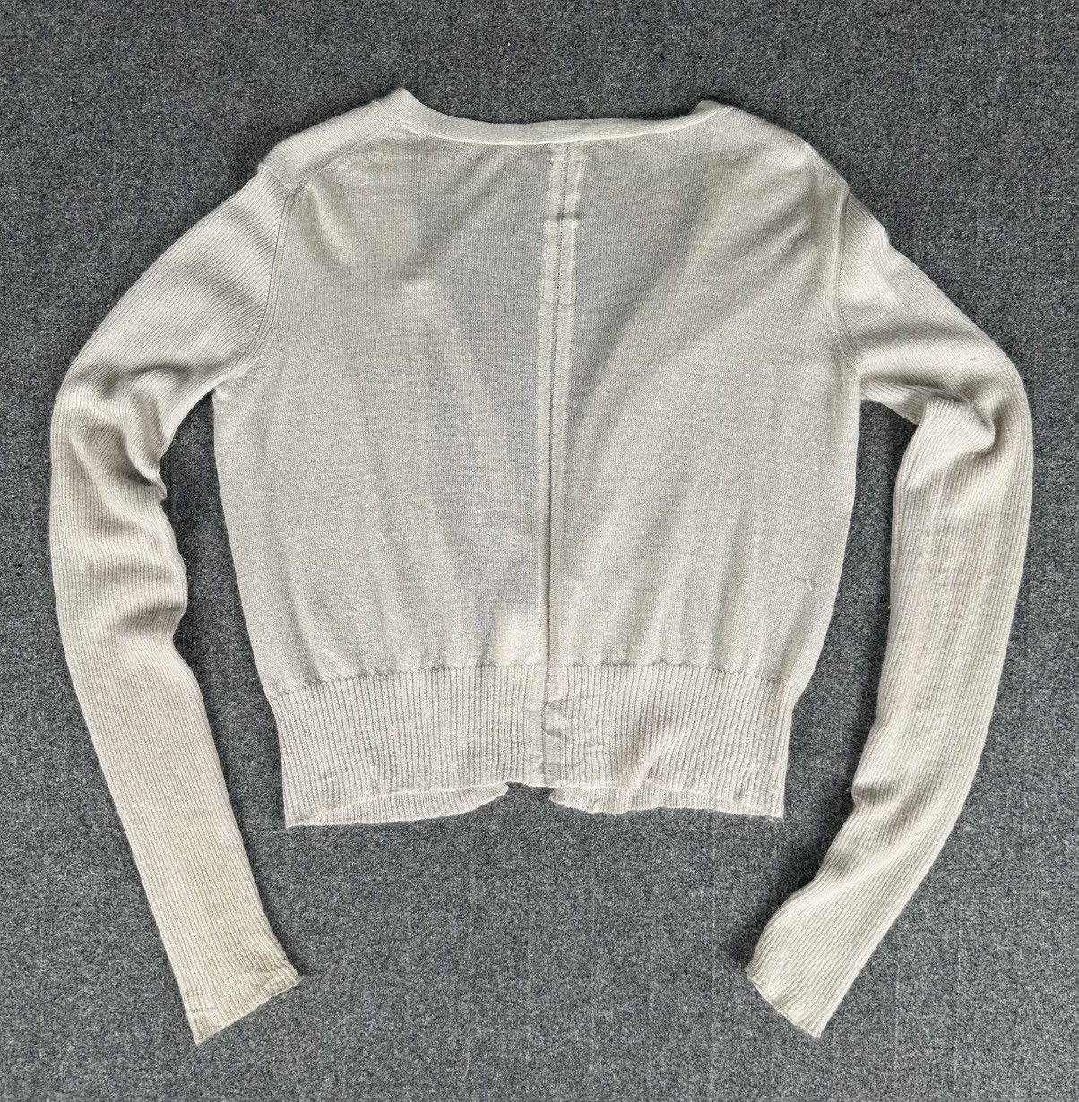 Rick Owens Rick Owens - “Creatch” S/S08 Pearl Cashmere Ribbed Cardigan Size US XS / EU 42 / 0 - 6 Thumbnail
