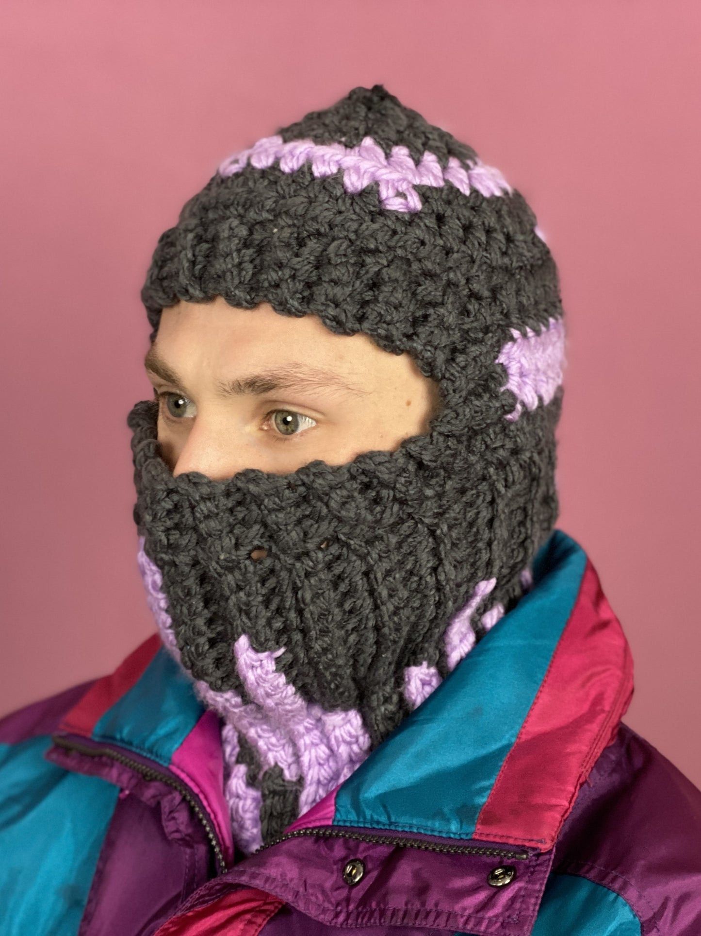 Vintage Handmade Knit Ski Mask - OS Size ONE SIZE - 1 Thumbnail