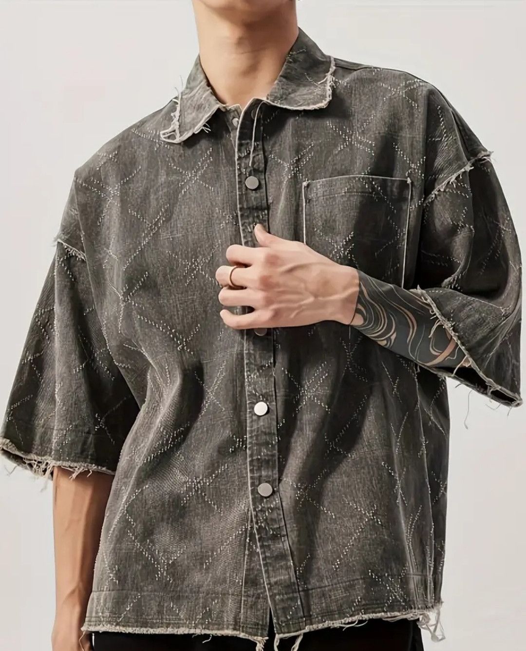 Vintage Frayed Raw Edge Brawler Shirt Size US XL / EU 56 / 4 - 2 Thumbnail