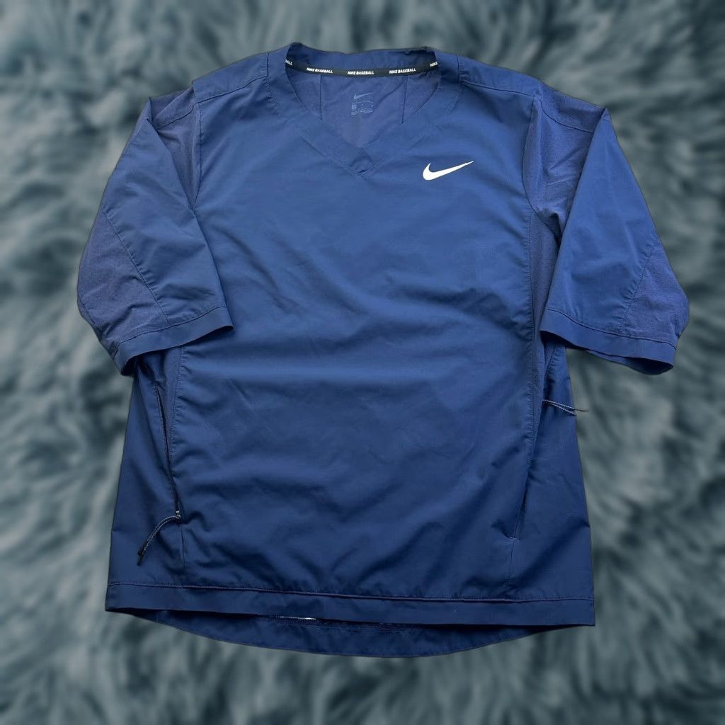 Nike Nike Shirt Mens Medium Blue Batting Cage 3/4 Sleeve Jacket Warmup Baseball Size US M / EU 48-50 / 2 - 1 Thumbnail