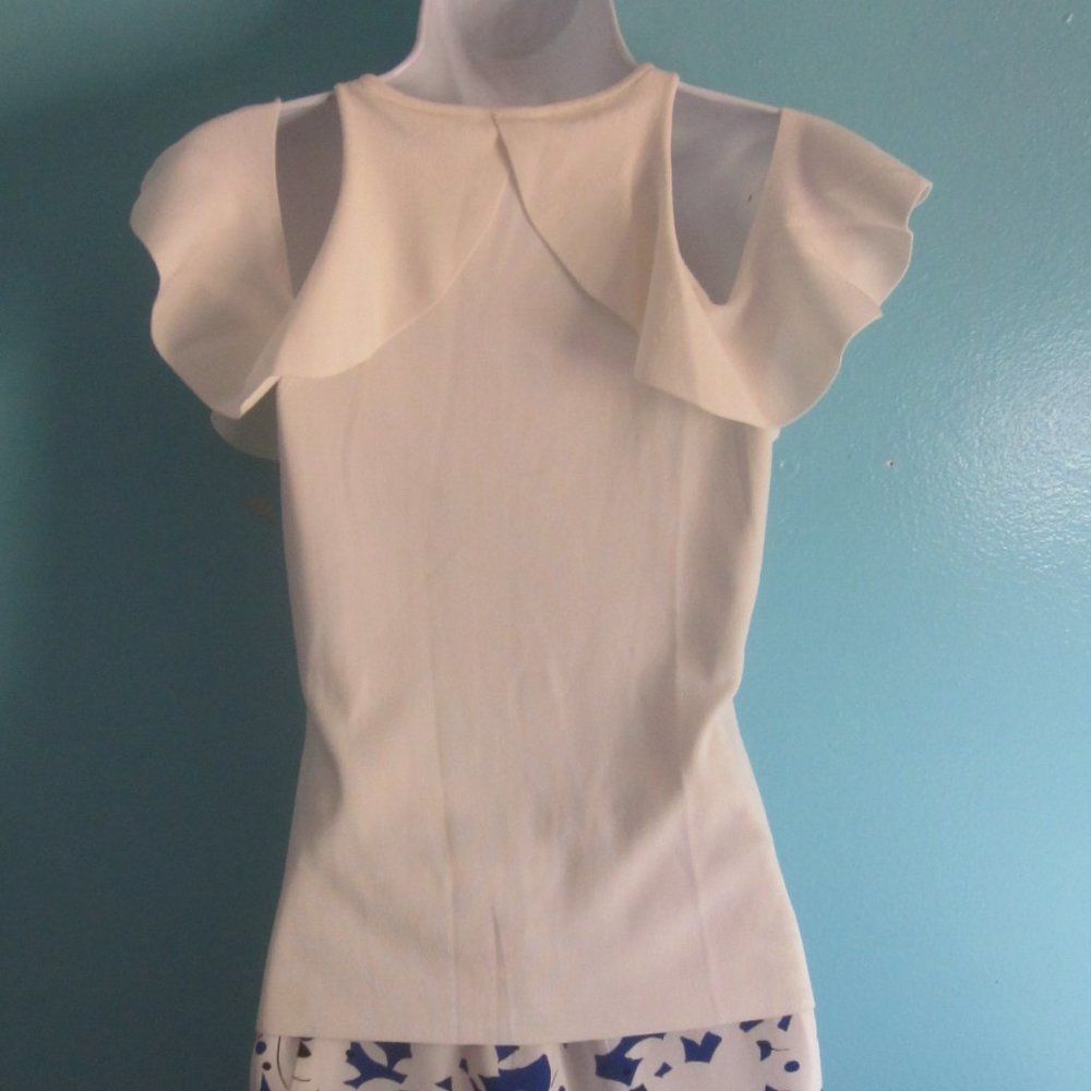Jonathan Simkhai Jonathan Simkahi Pullover Top Ivory White Knit Size S Shoulder Details Size S / US 4 / IT 40 - 9 Thumbnail