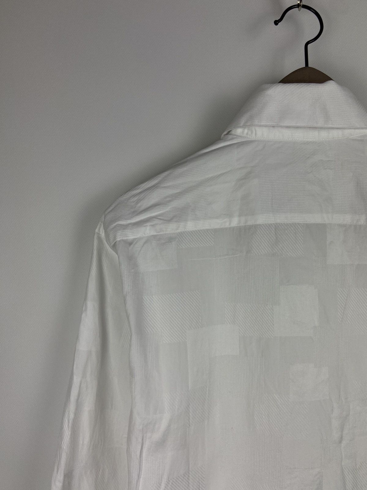 Versace Vintage Gianni Versace Luxury Geometric White Shirt Sz 48 Size US M / EU 48-50 / 2 - 14 Thumbnail