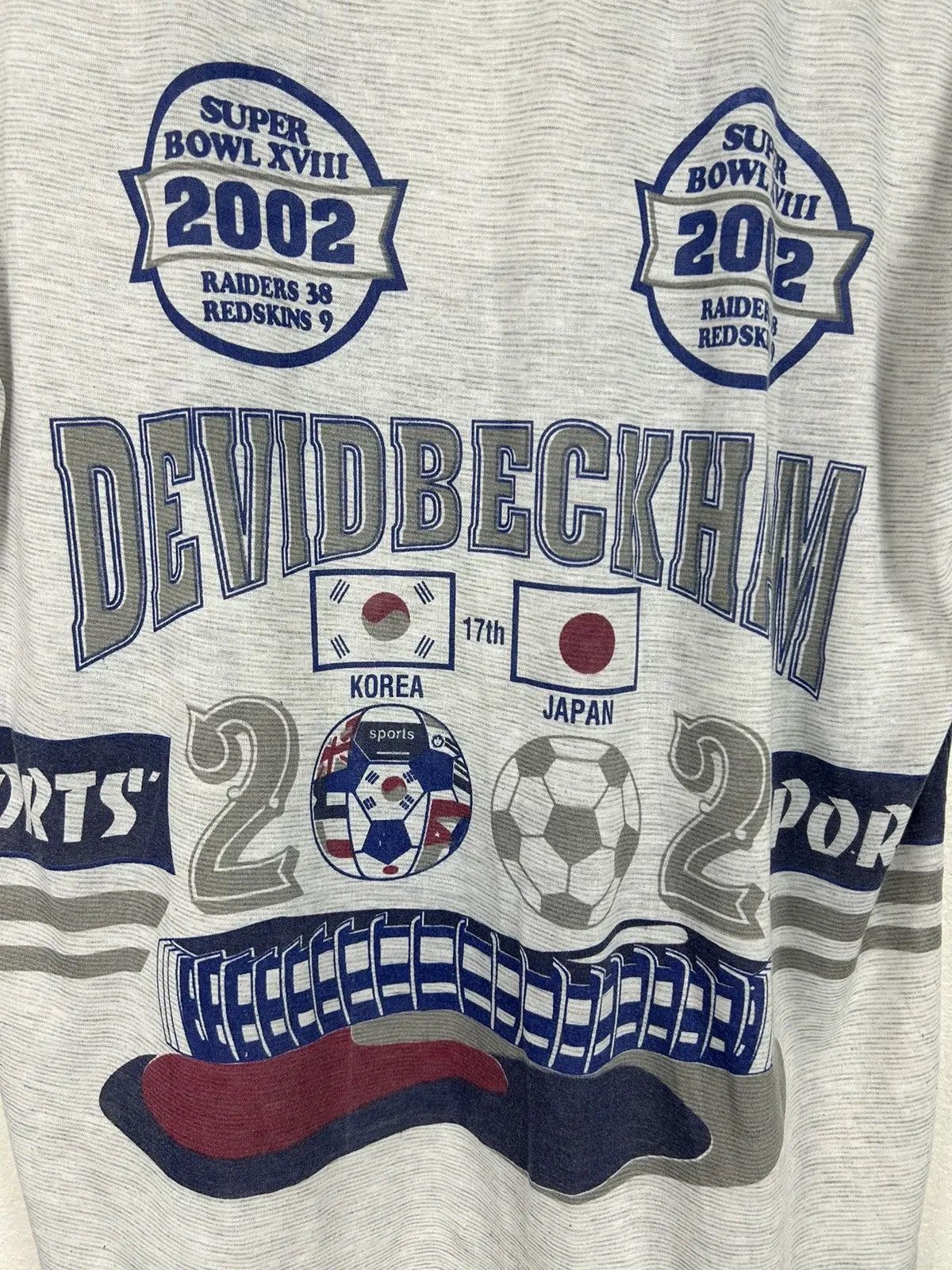 Vintage Vintage 2002 World Cup David Beckham Crazy Bootleg Tee Size US XL / EU 56 / 4 - 9 Thumbnail