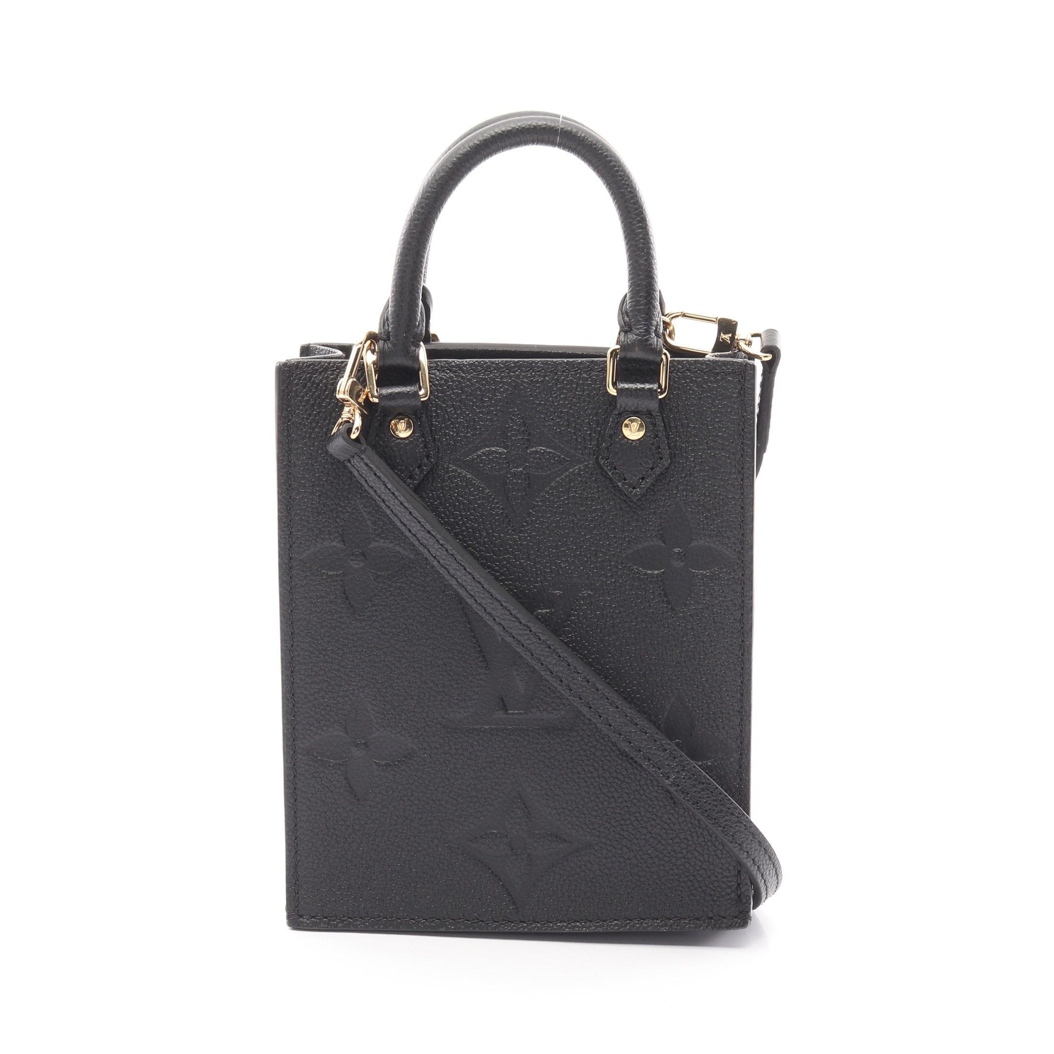 Louis Vuitton Petite Sac Plat Monogram Empreinte Noir Handbag
