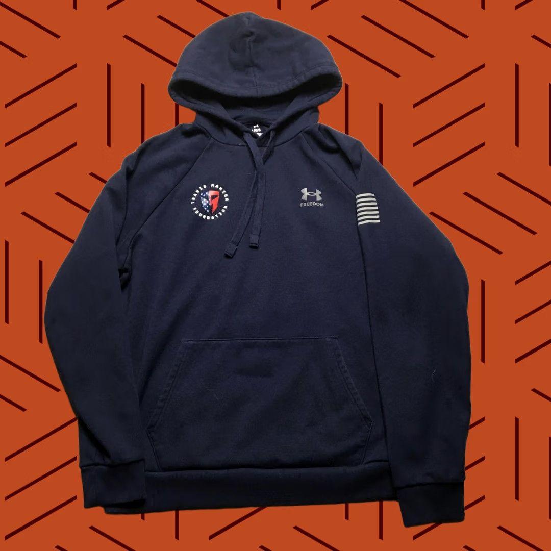 Under Armour Under Armour Freedom Hoodie Mens L Blue Pullover Graphic Print Flag USA Size US L / EU 52-54 / 3 - 1 Thumbnail