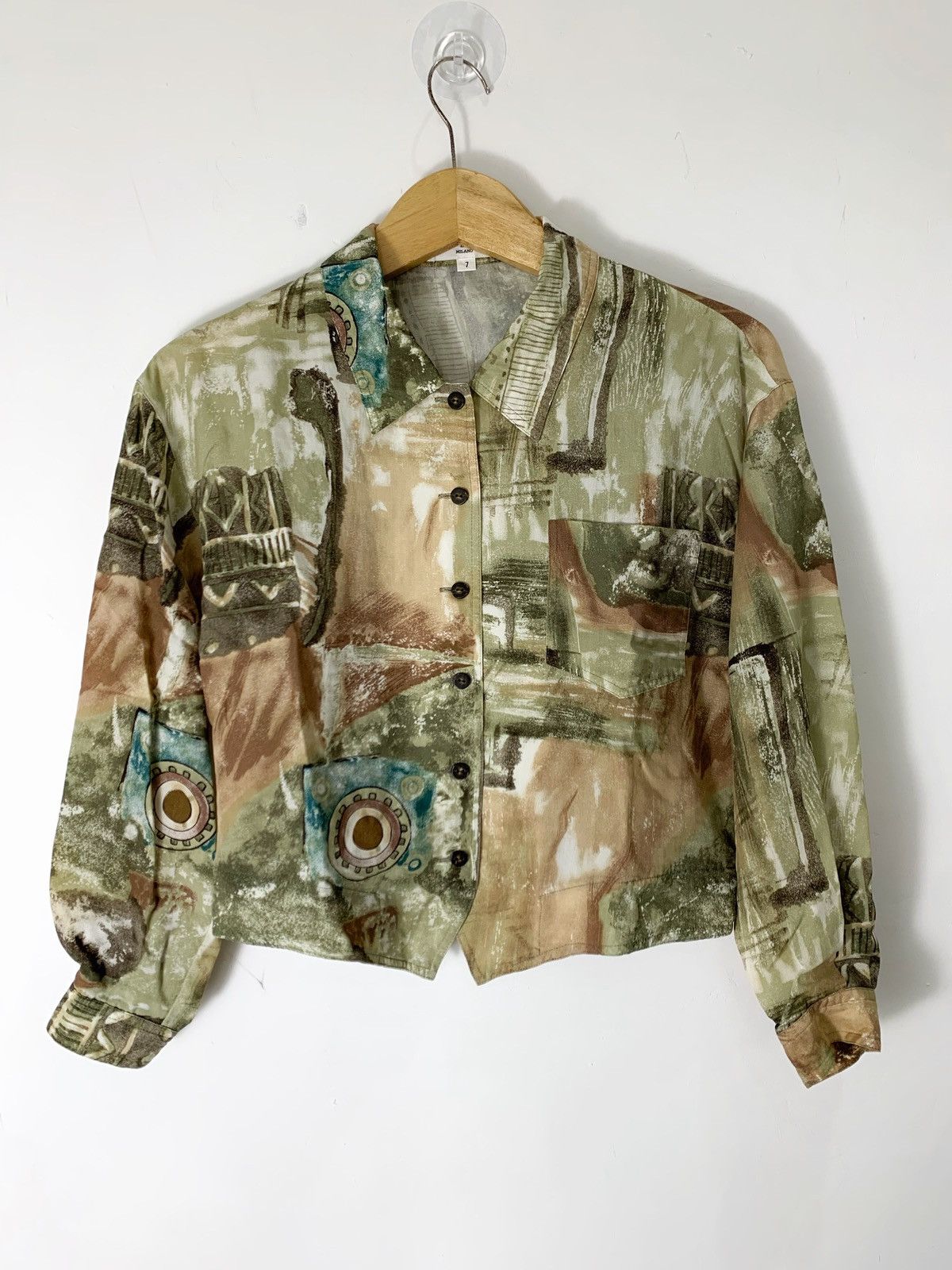 Vintage versace style blouse cotton gianni milano
