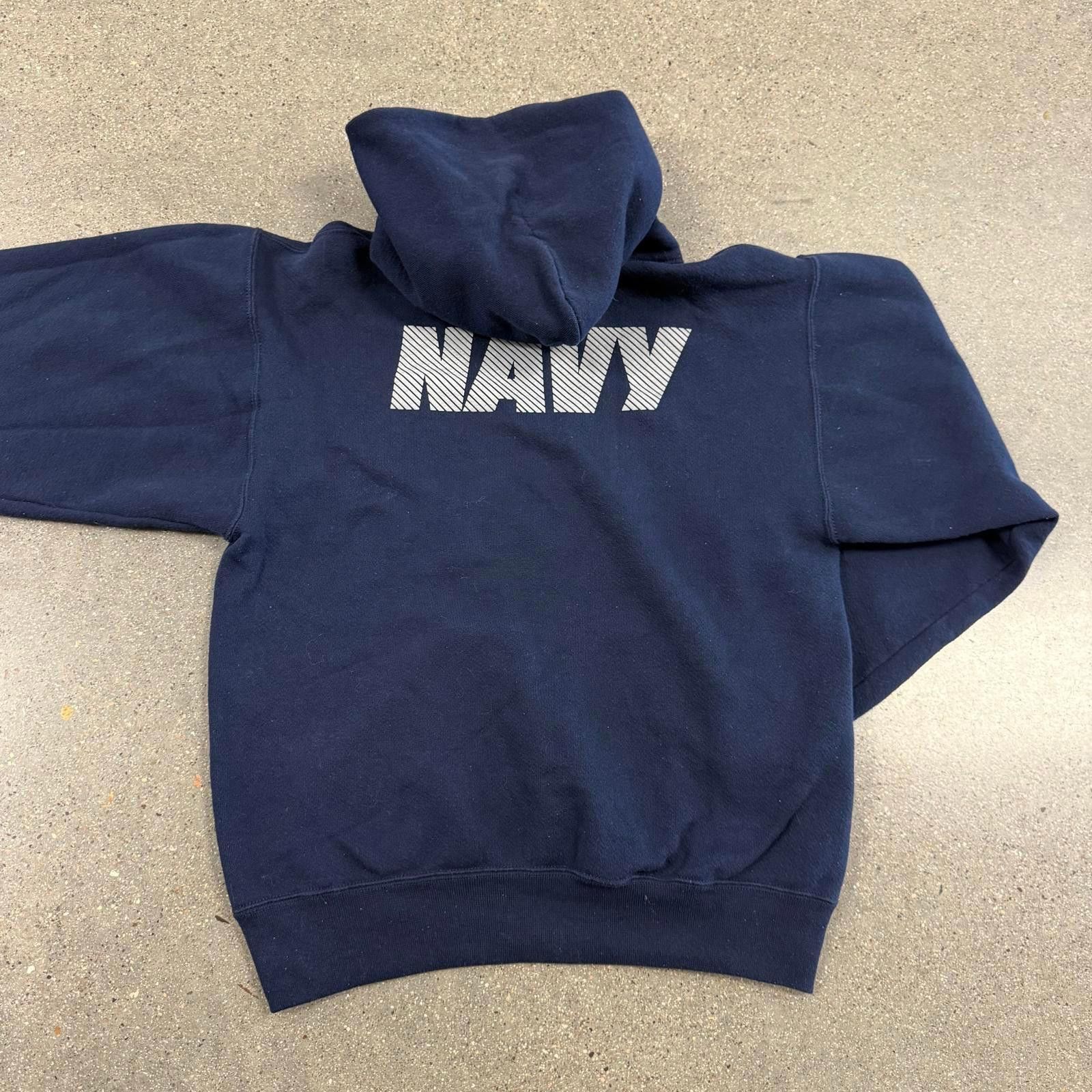 Designer Vtg 90s Authentic U.S. Navy Hoodie Made in USA - S Size US S / EU 44-46 / 1 - 8 Thumbnail
