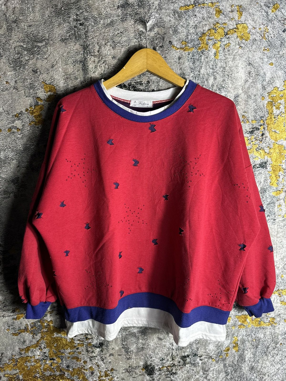 Beauty Beast CRAZY FASHION DISTRESSED DOUBLE LAYER GRUNGE PUNK SWEATSHIRT Size US XXL / EU 58 / 5 - 1 Thumbnail