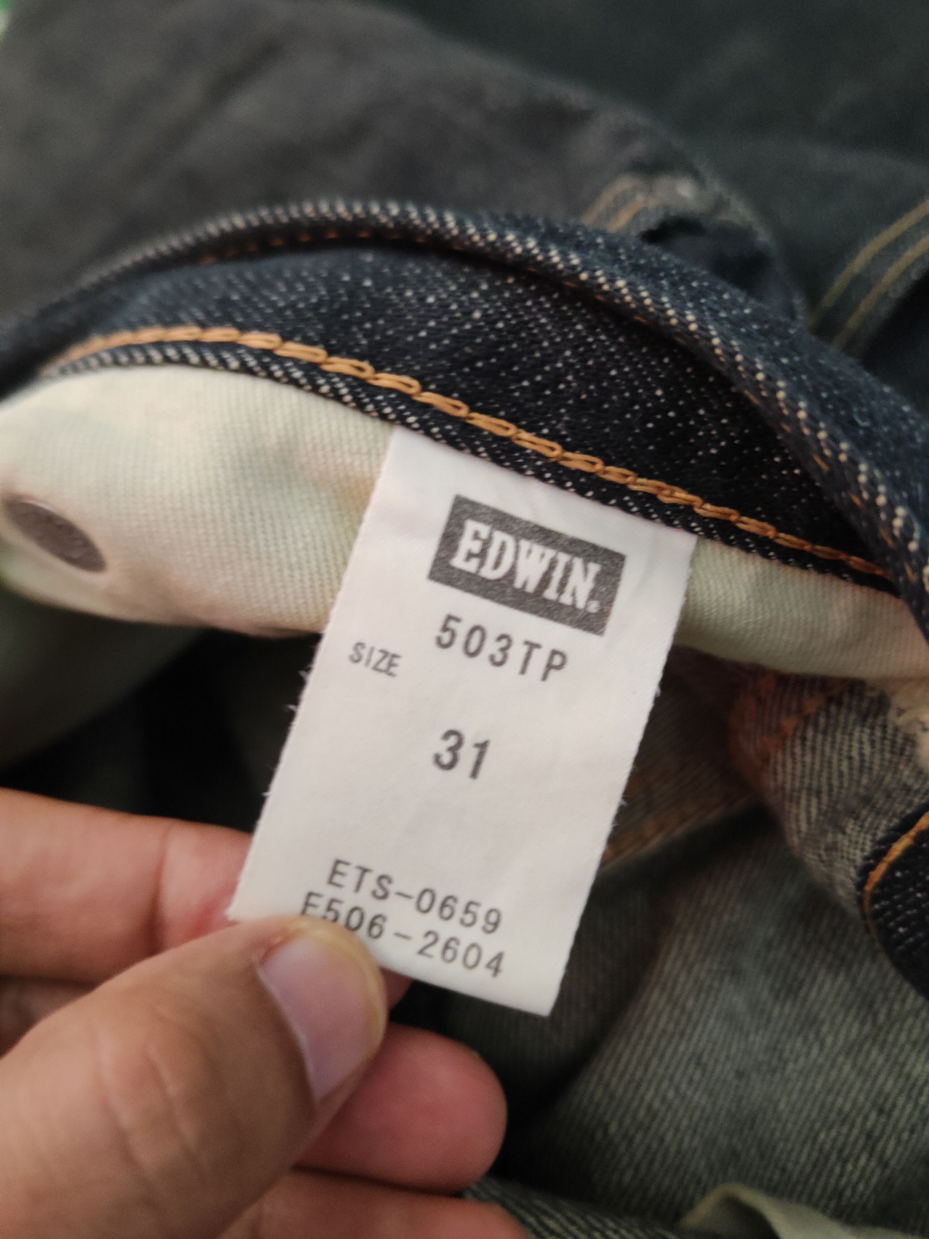 Edwin Edwin Black Distressed Ripped Jeans #S2148 Size US 31 - 17 Thumbnail