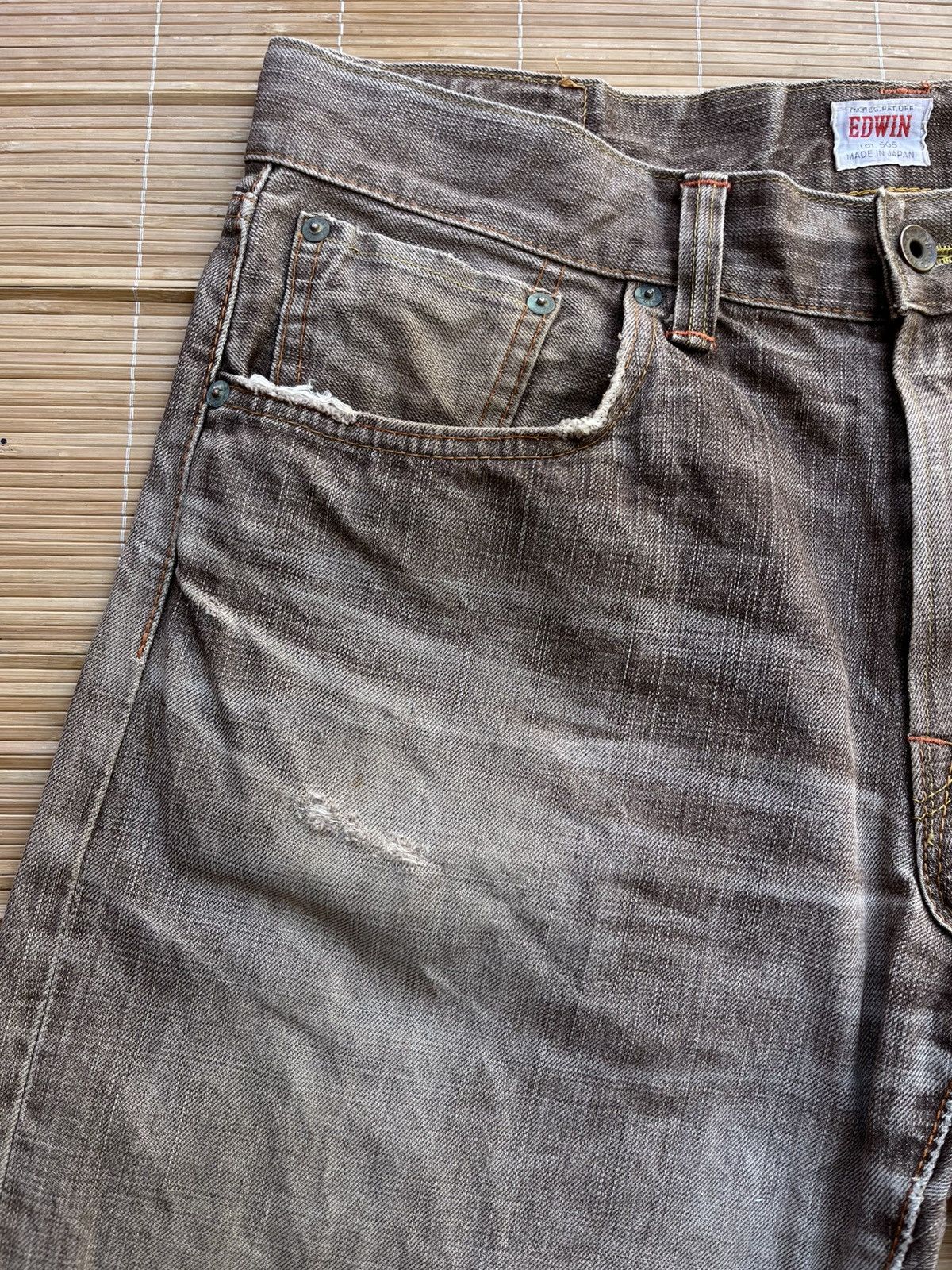 Edwin Vintage Edwin 505zx selvedge denim distress Size US 35 - 6 Thumbnail