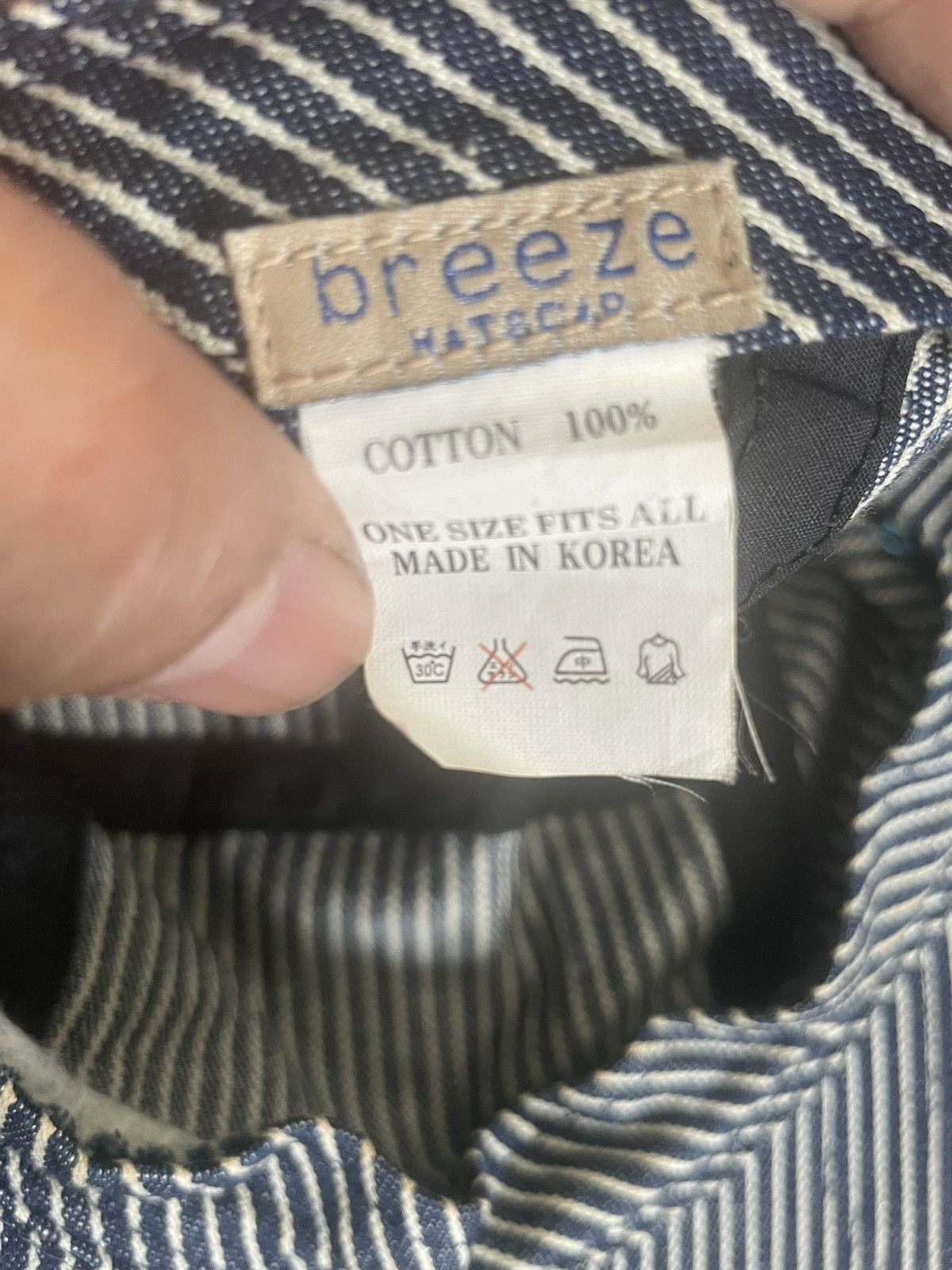 Japanese Brand Breeze Hickory Workers Cap Size ONE SIZE - 10 Thumbnail