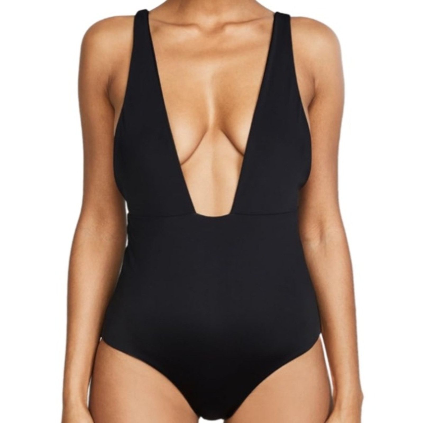 Mara Hoffman Mara Hoffman Standard Audrey Deep V One Piece Swimsuit Size ONE SIZE - 1 Thumbnail