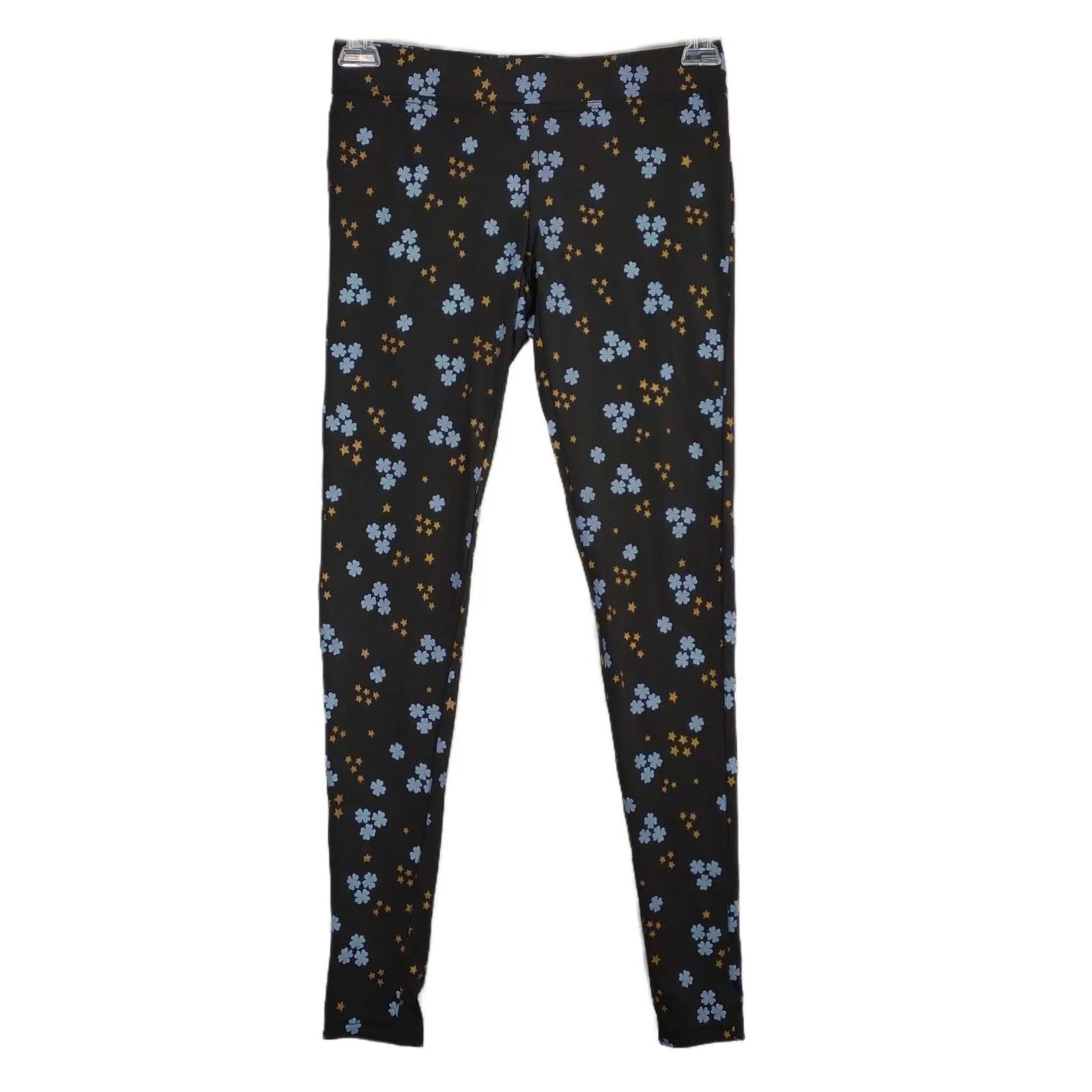 Tipsy Elves Tipsy Elves Women's S Shamrock Clover & Gold Stars Leggings Size 28" / US 6 / IT 42 - 2 Thumbnail