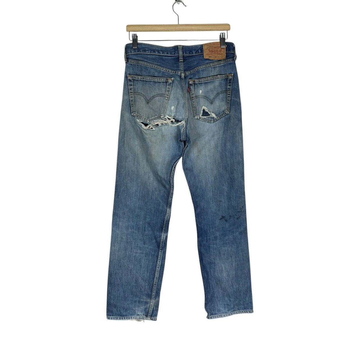 Levi's ☀️LEVI’S 501 BUTTON DISTRESSED DENIM JEANS PANTS Size US 30 / EU 46 - 6 Thumbnail