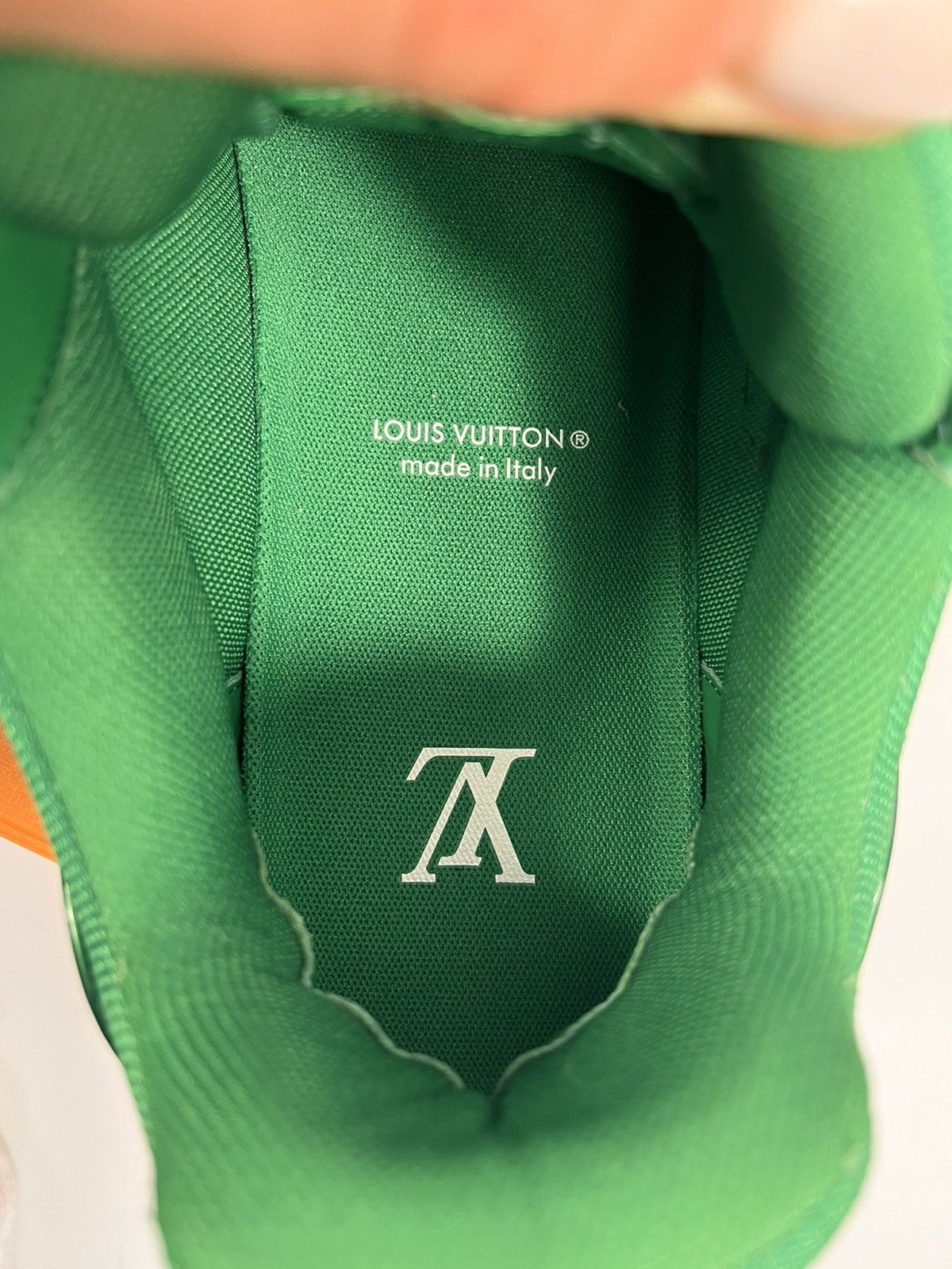 Louis Vuitton × Virgil Abloh PATENT GREEN SNEAKERS Size US 7 / EU 40 - 8 Thumbnail
