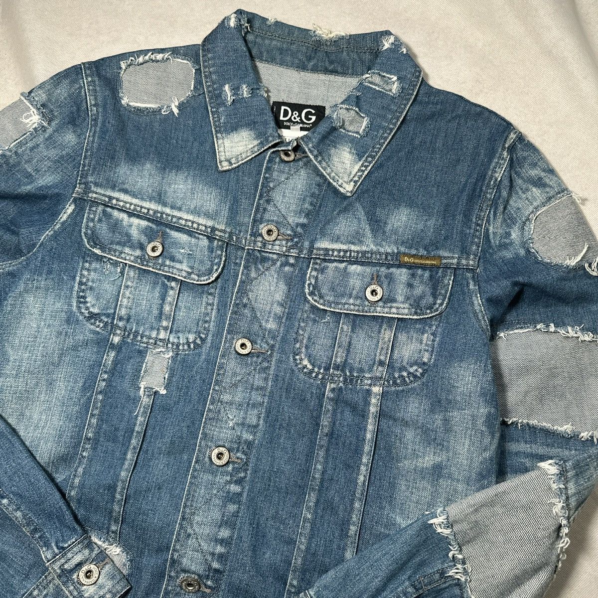 Dolce & Gabbana D&G AW2004 Reconstructed Denim Jacket Size US M / EU 48-50 / 2 - 3 Thumbnail