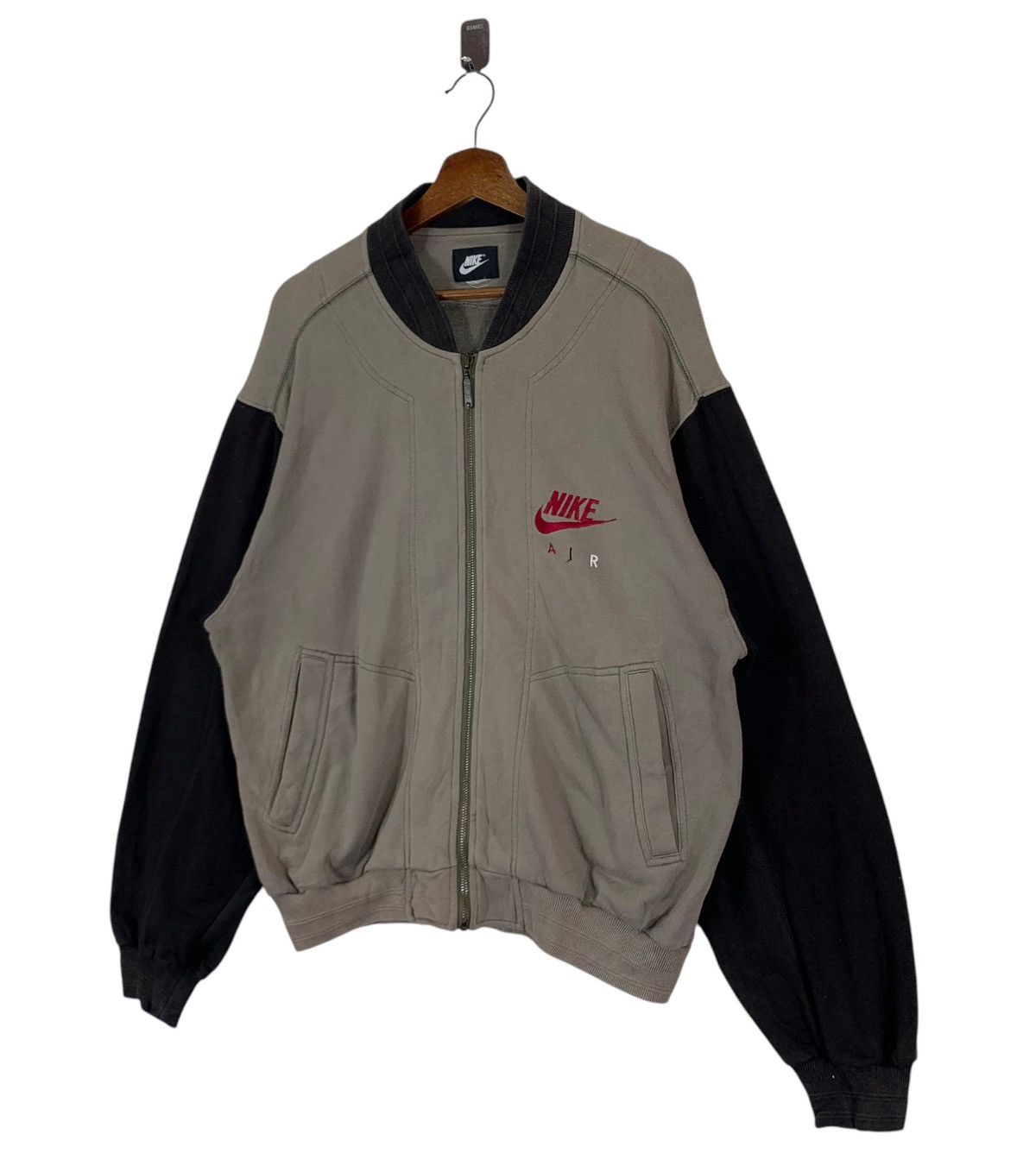 Nike × Vintage VINTAGE 90s NIKE AIR SWOOSH SPORTSWEAR ZIPPER SWEATER Size US M / EU 48-50 / 2 - 2 Thumbnail